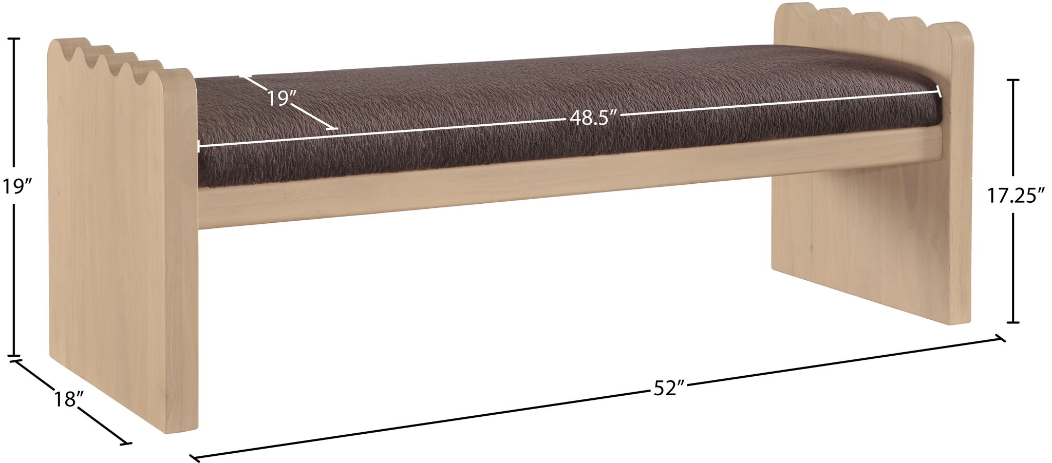 Sonia - Bench With Natural Base