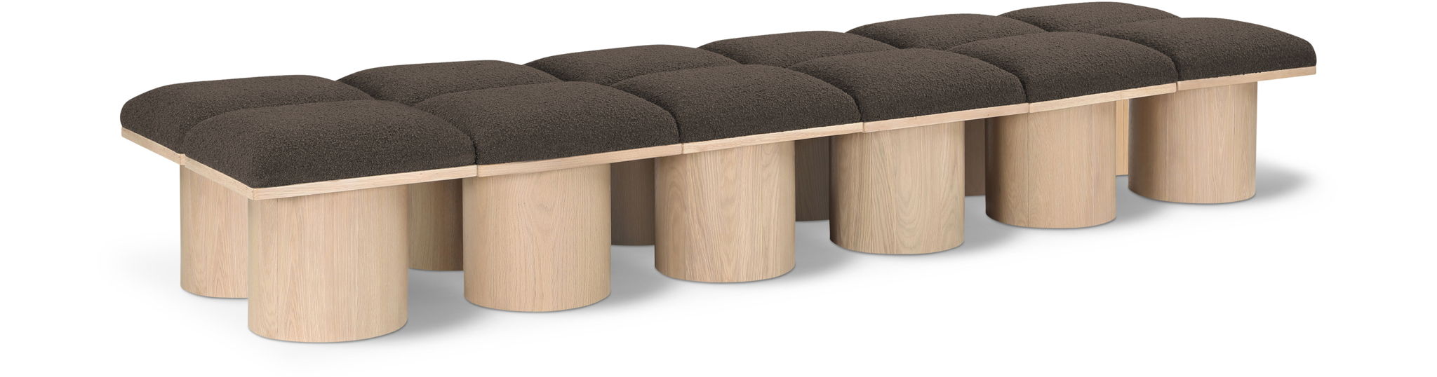 Pavilion - 12 Piece Modular Bench With Natural Base