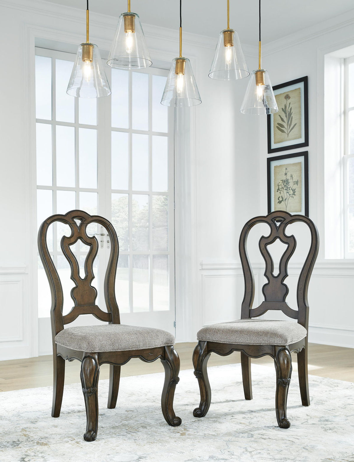 Maylee - Dining Upholstered Side Chair (Set of 2) - Dark Brown