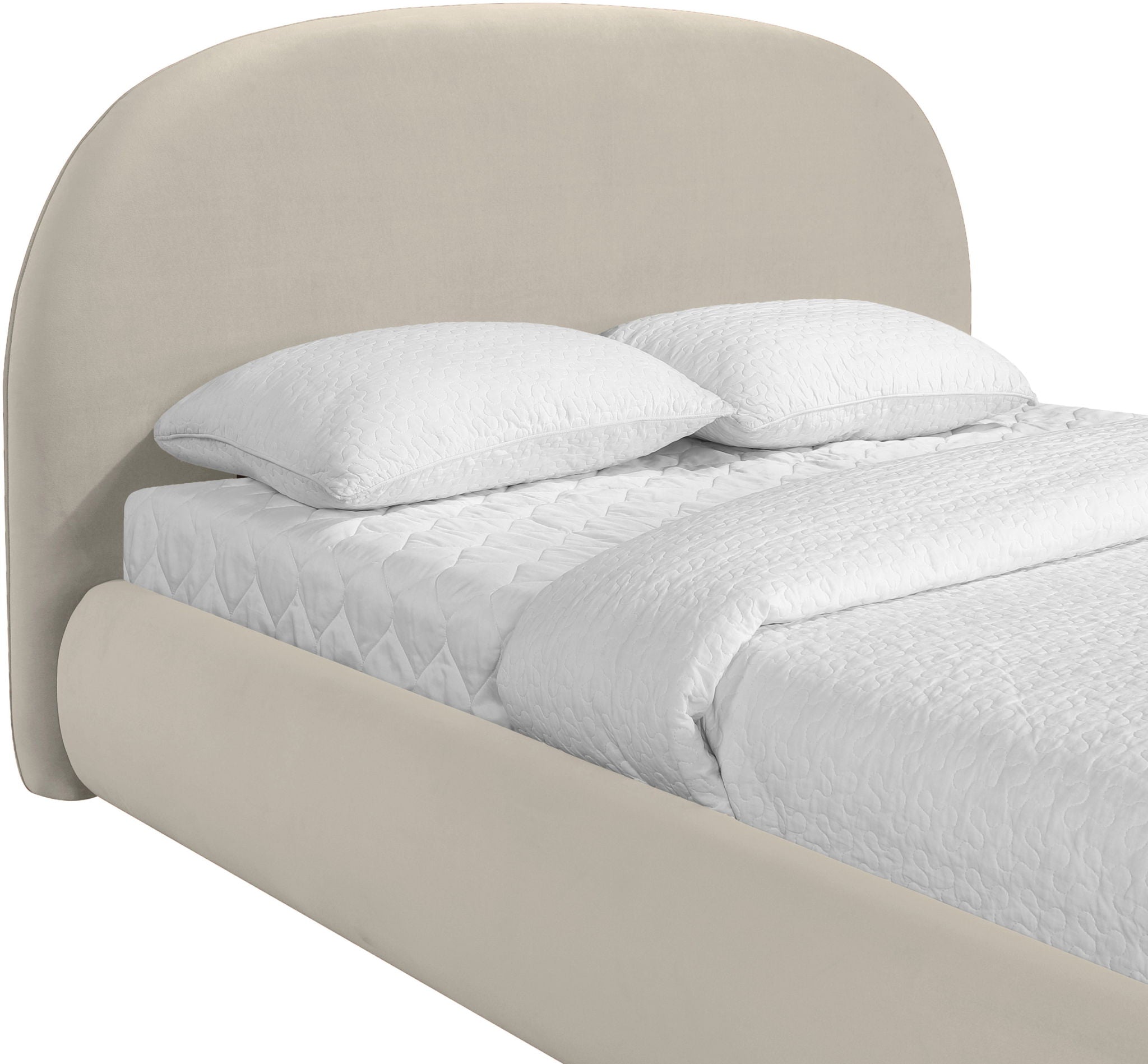 Celine - Upholstered Bed - Cream