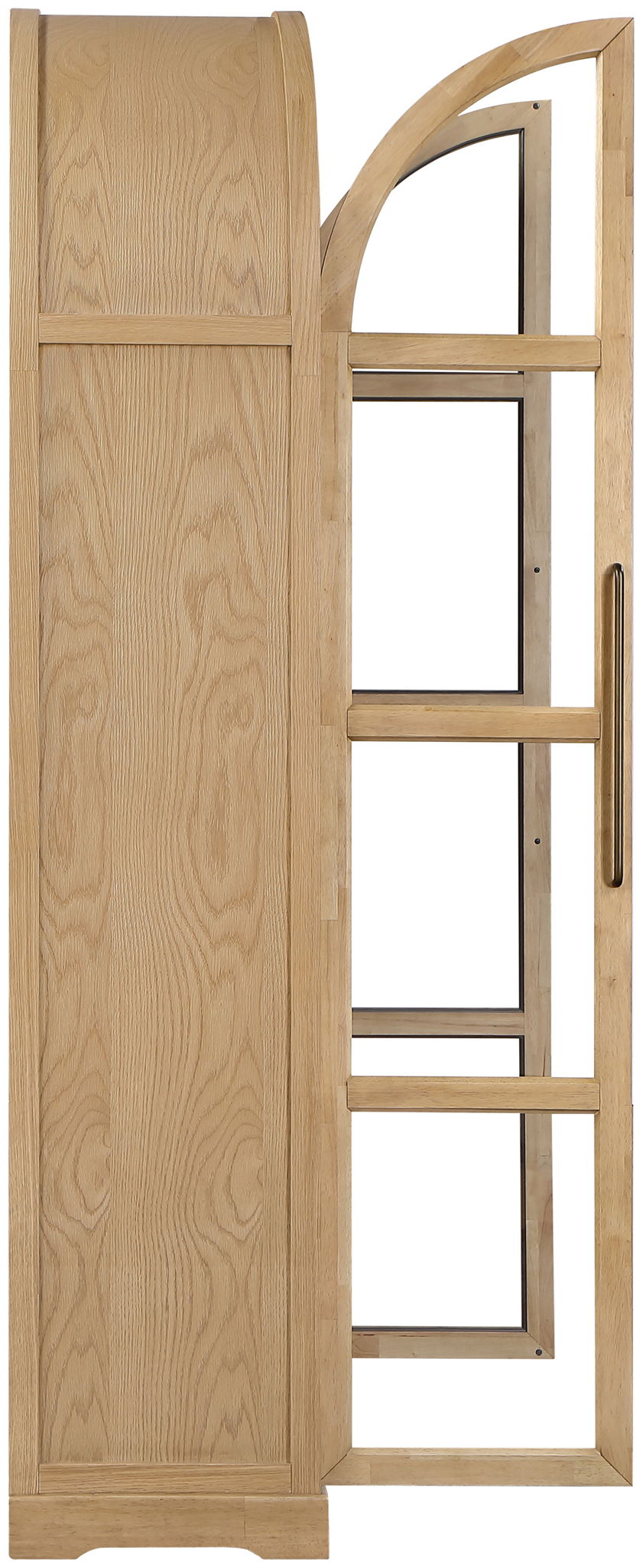Corva - Solid Wood, Oak Veneer And Stainless Steel Storage Cabinet