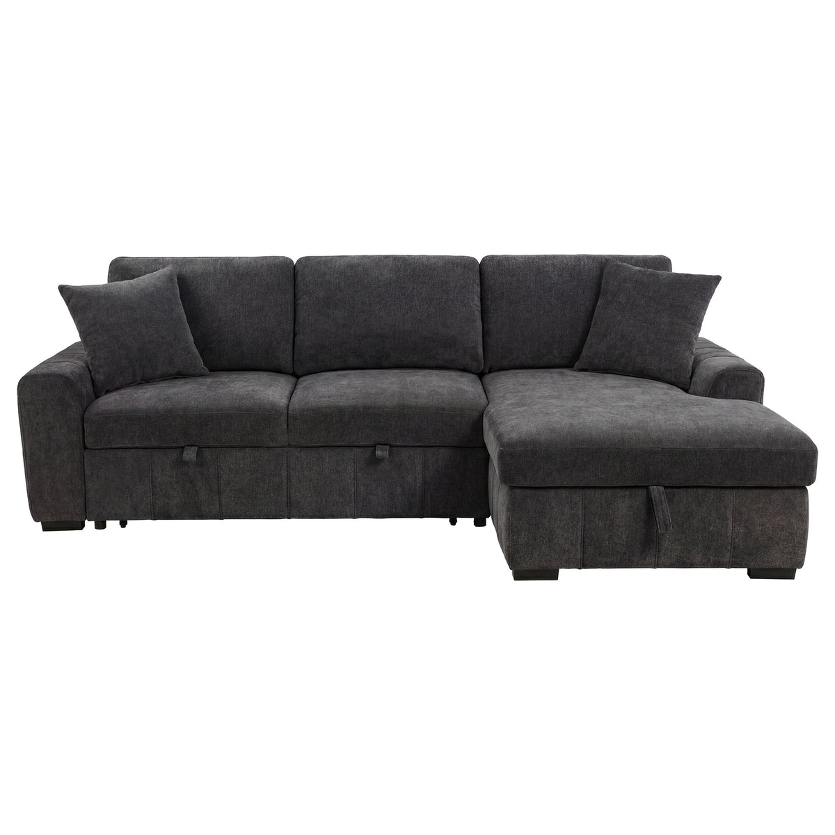 Pastrana Upholstered Sleeper Sectional Sofa RAF Chaise Grey