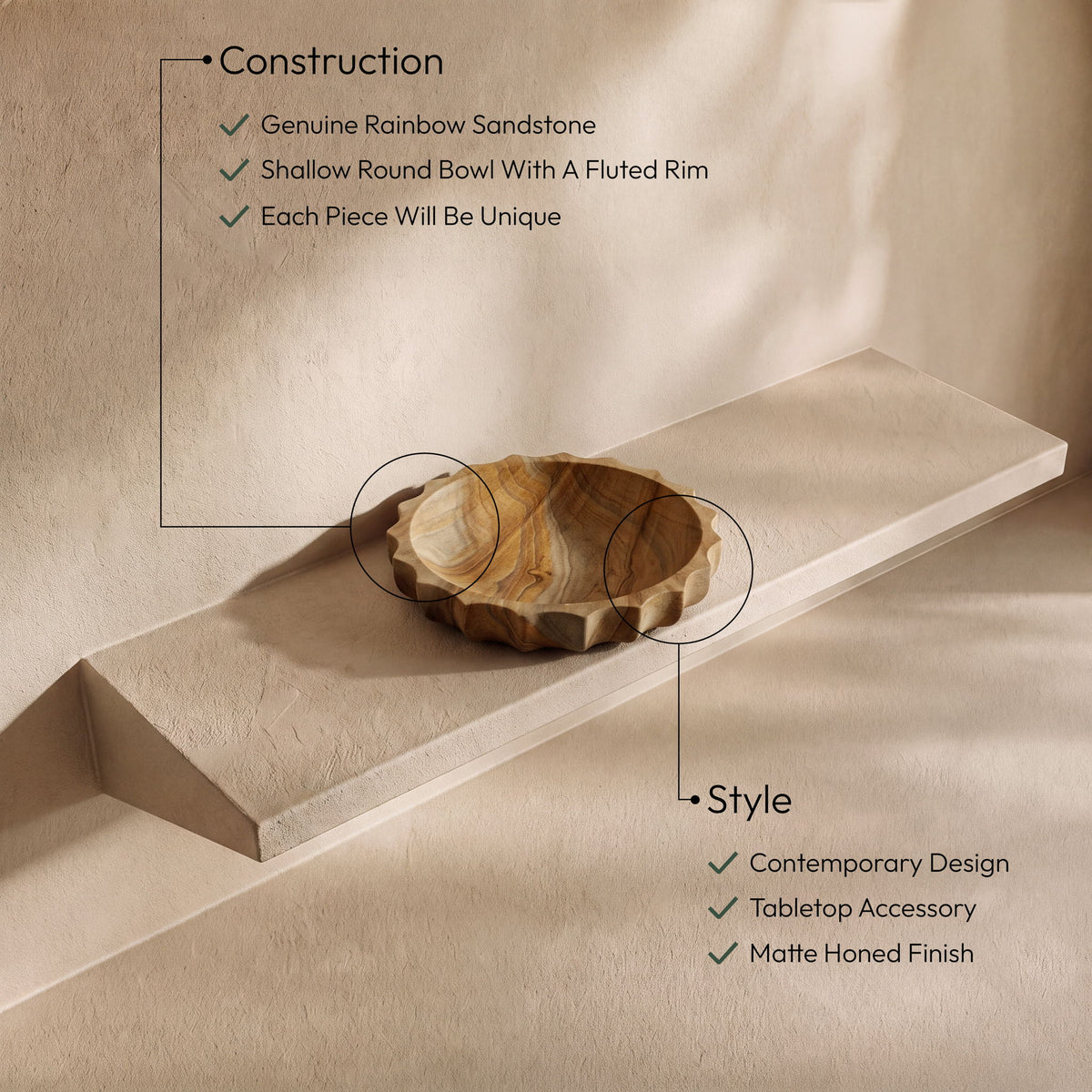 Murray - Sandstone Bowl - Sand