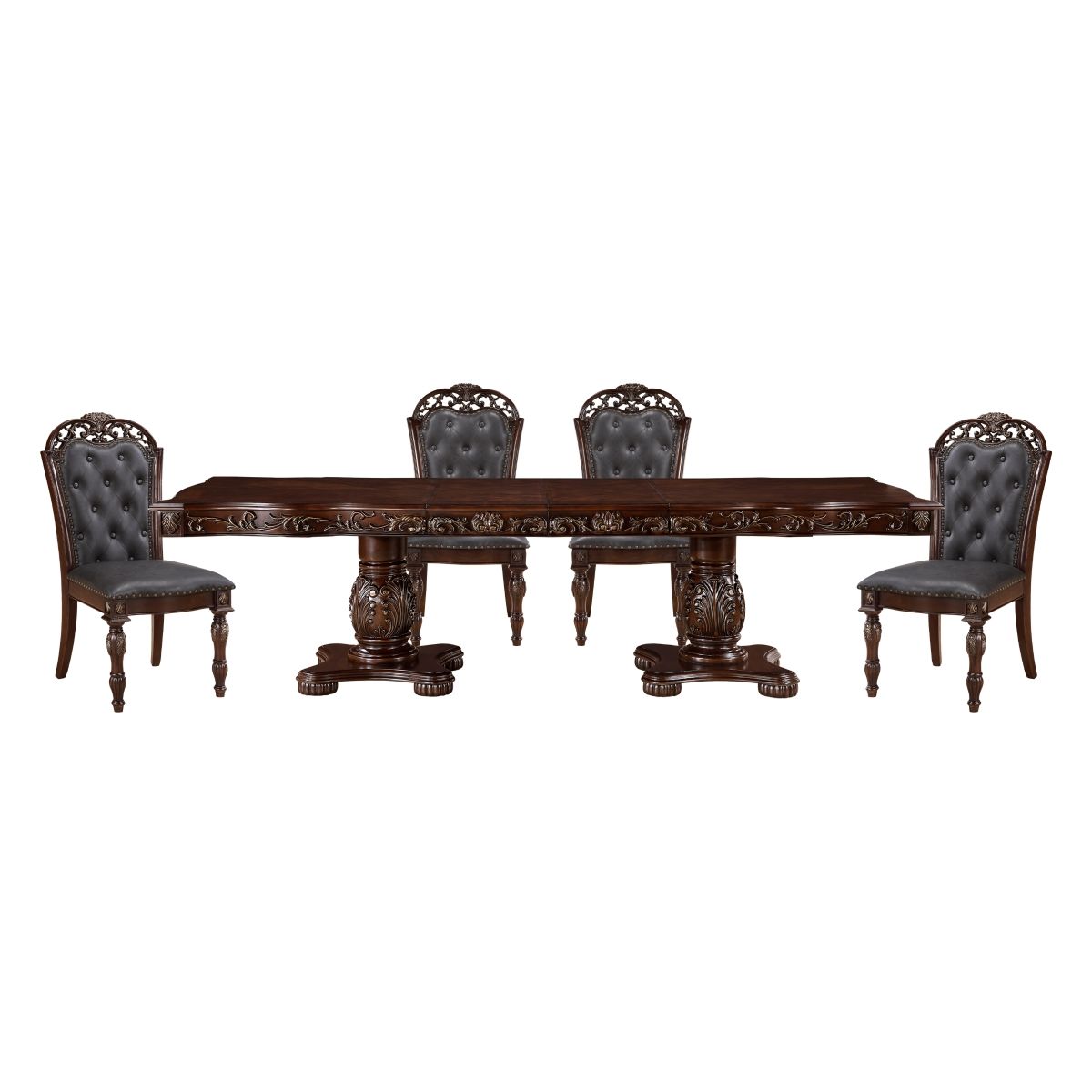 Adelina - 5 Piece Set (Table & 4 Side Chairs) - Cherry