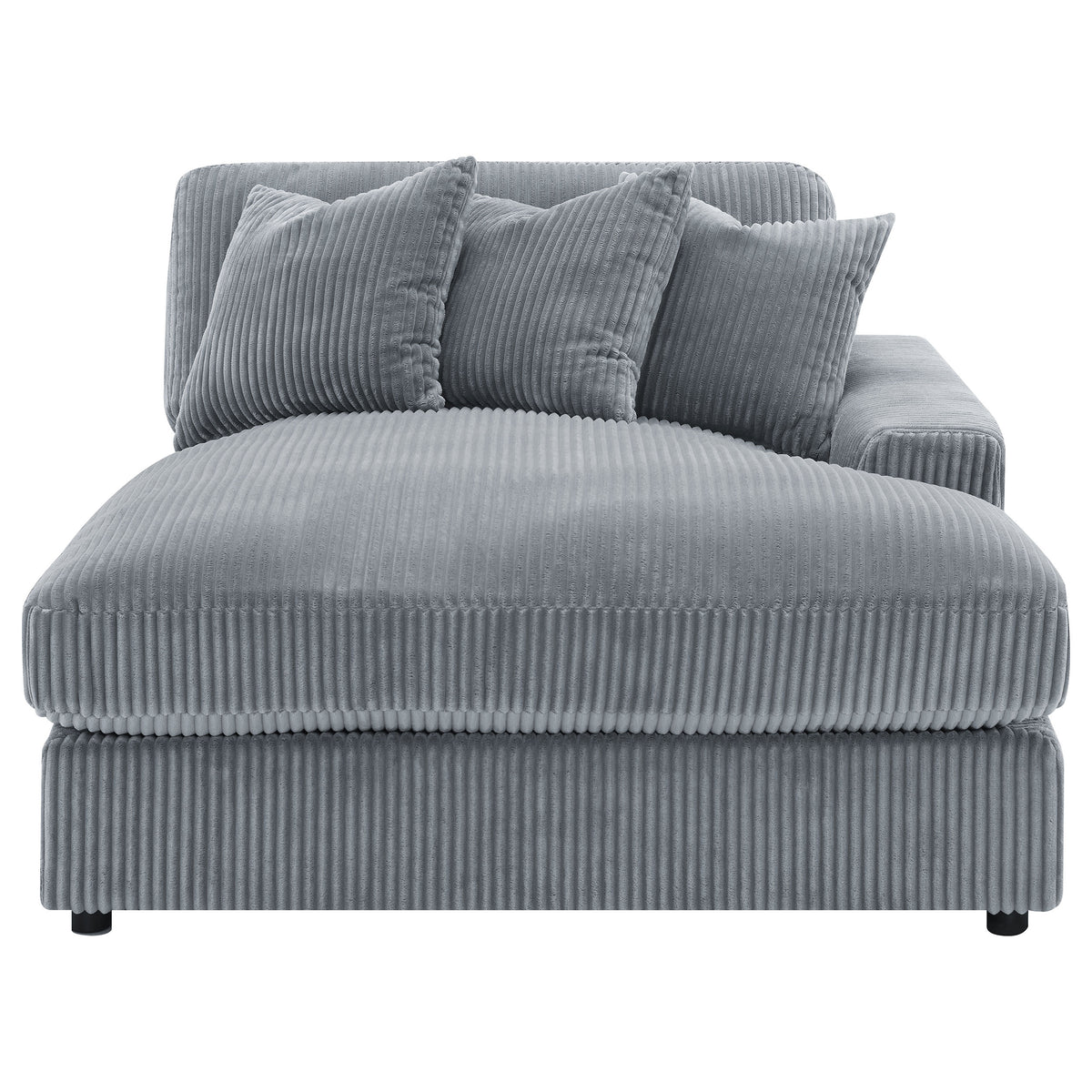 Blaine 3-Piece Corduroy Sectional in Fog