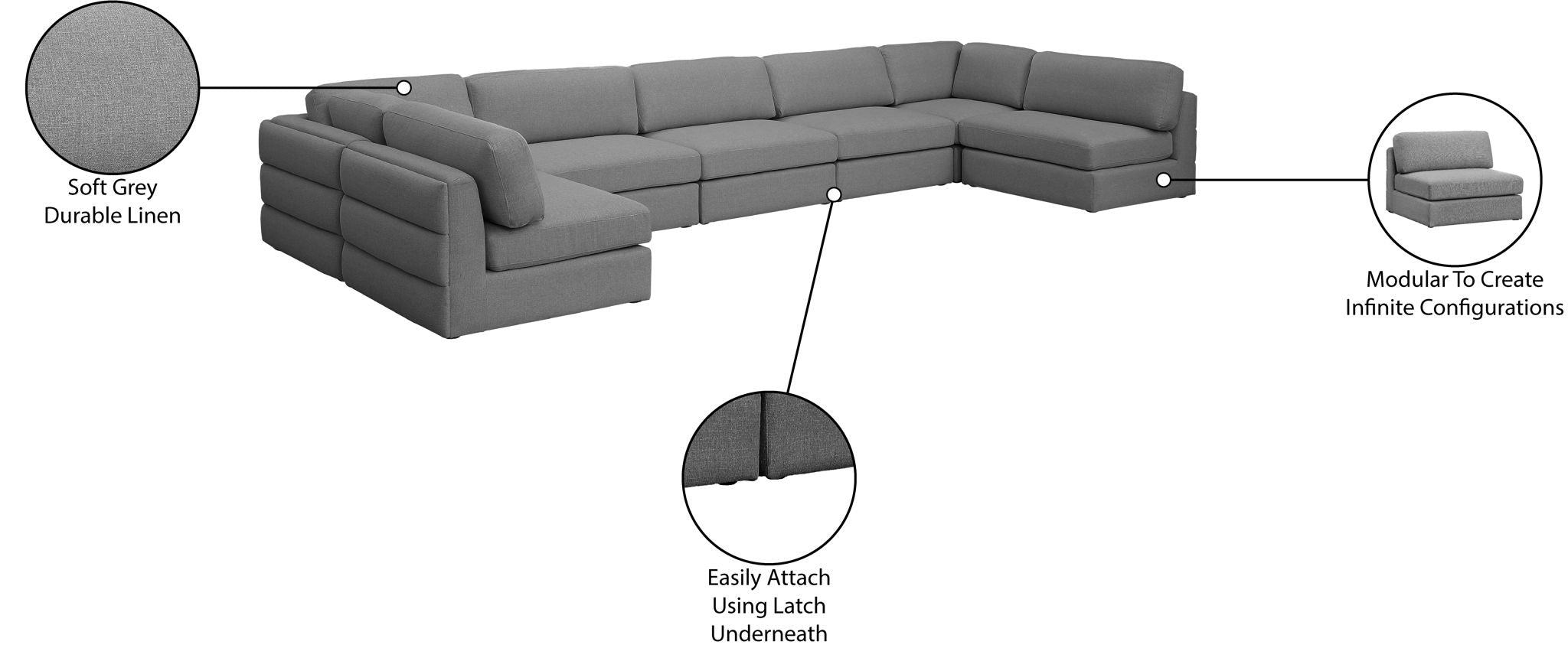 Beckham - 7 Piece Modular Sectional