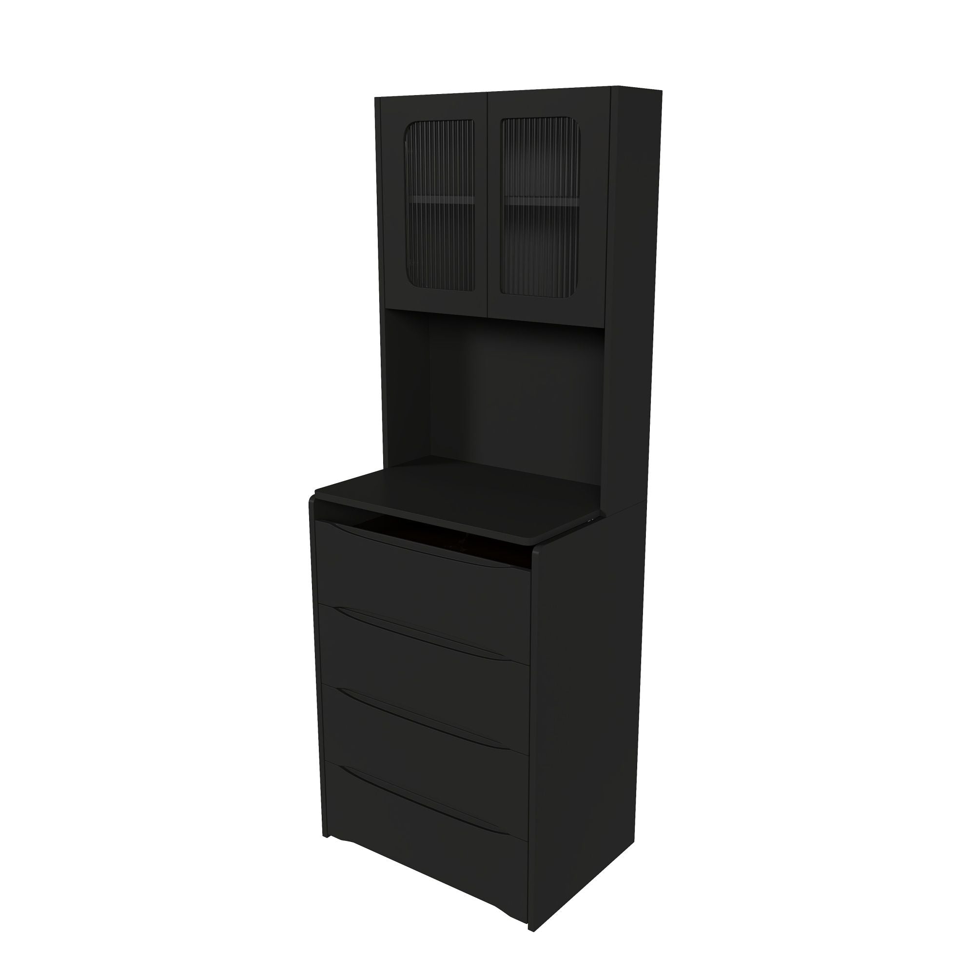 3 In 1 Vanity Table With LED Mirror & Storage Stool For Bedroom