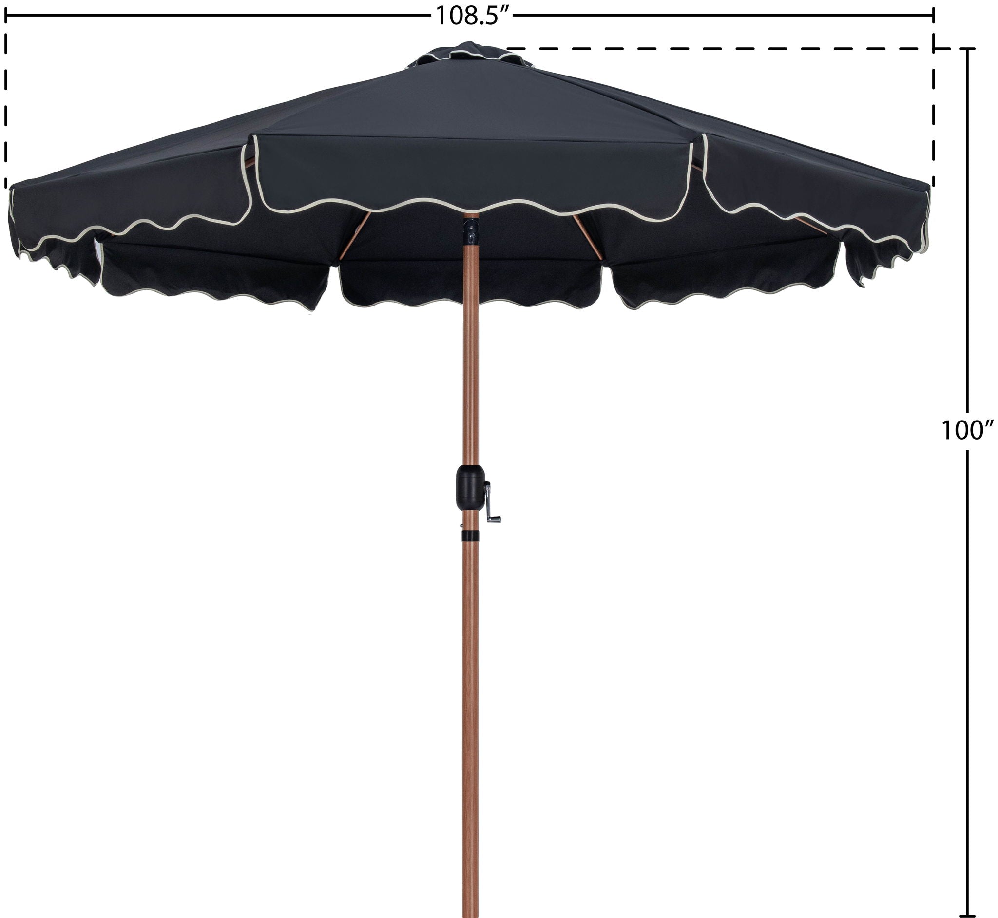 Amalfi - Patio Umbrella - Light Brown Pole