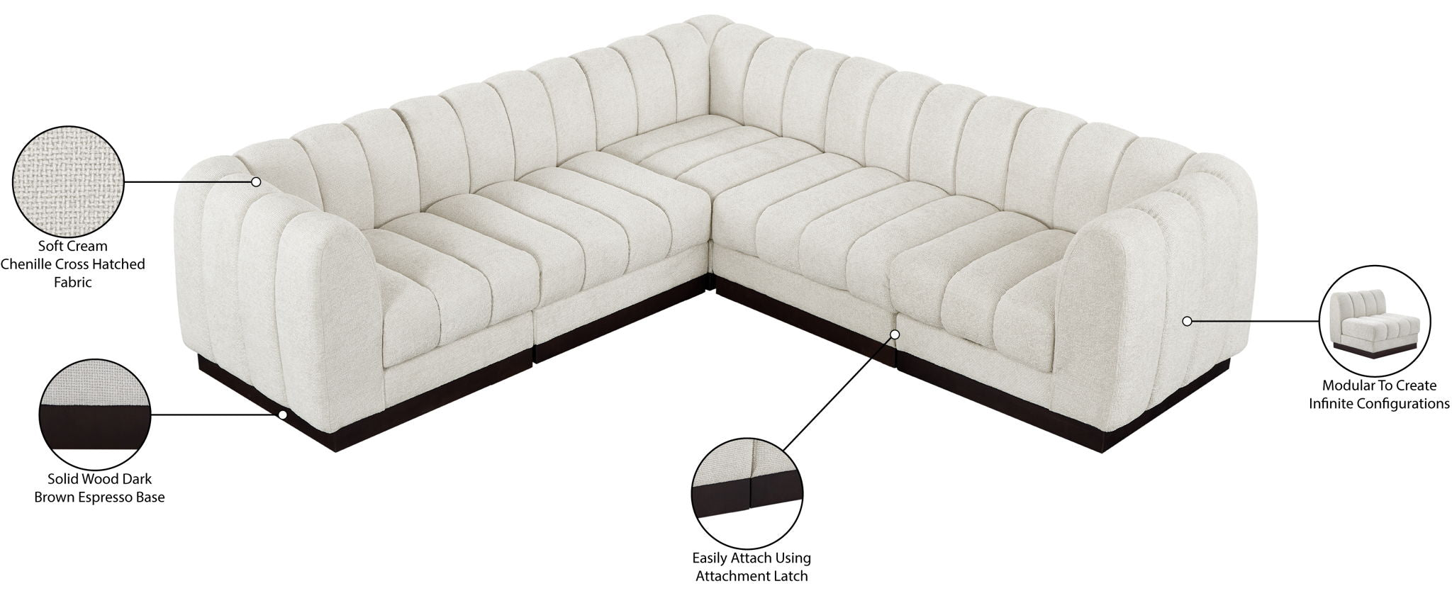 Quinn - 5 Piece Modular Sectional
