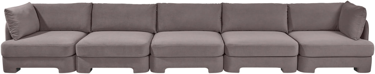 Hammond - Velvet Performance Fabric Upholstered 5 Piece Sofa