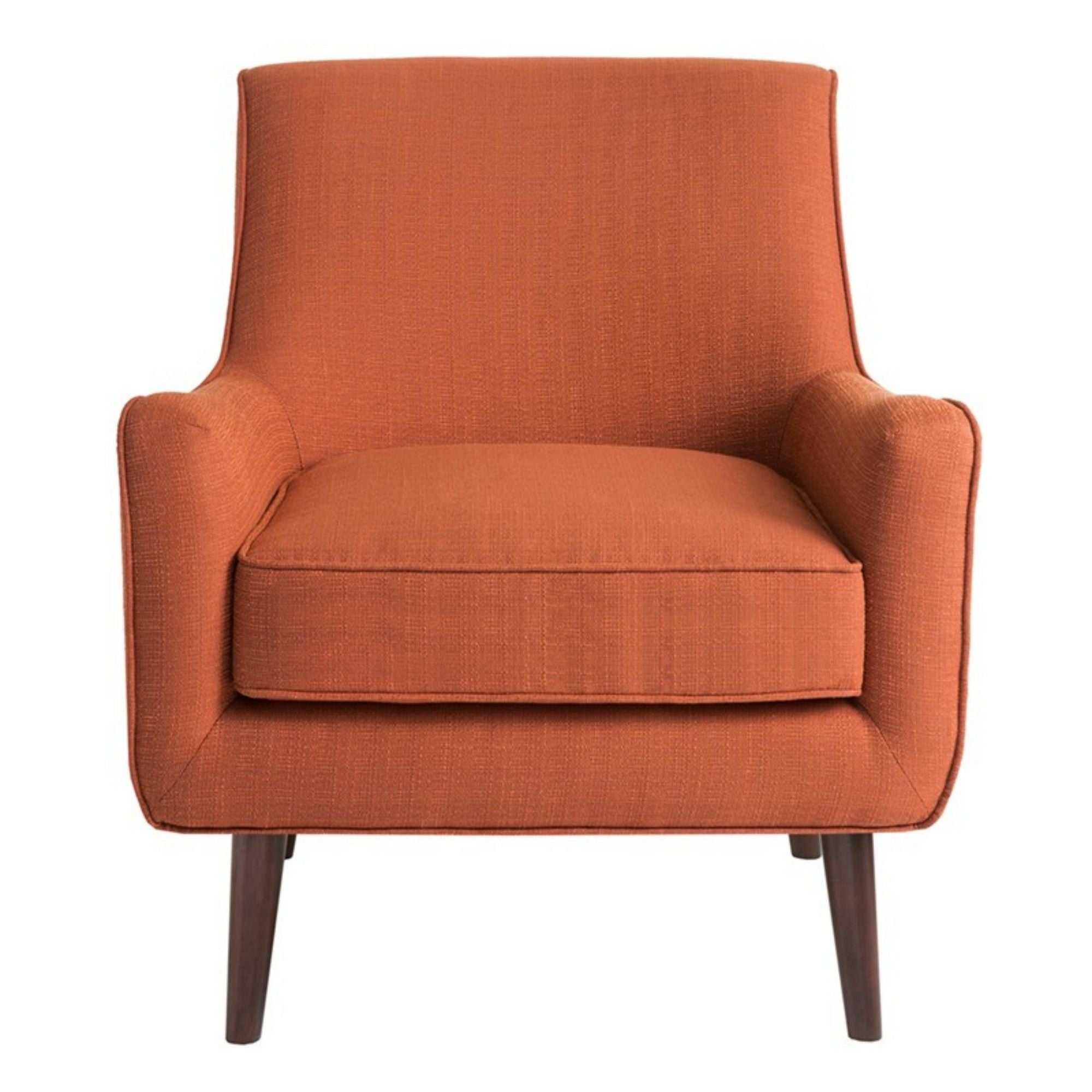 Accent Chair Upholstered With Legs - Burnt Orange