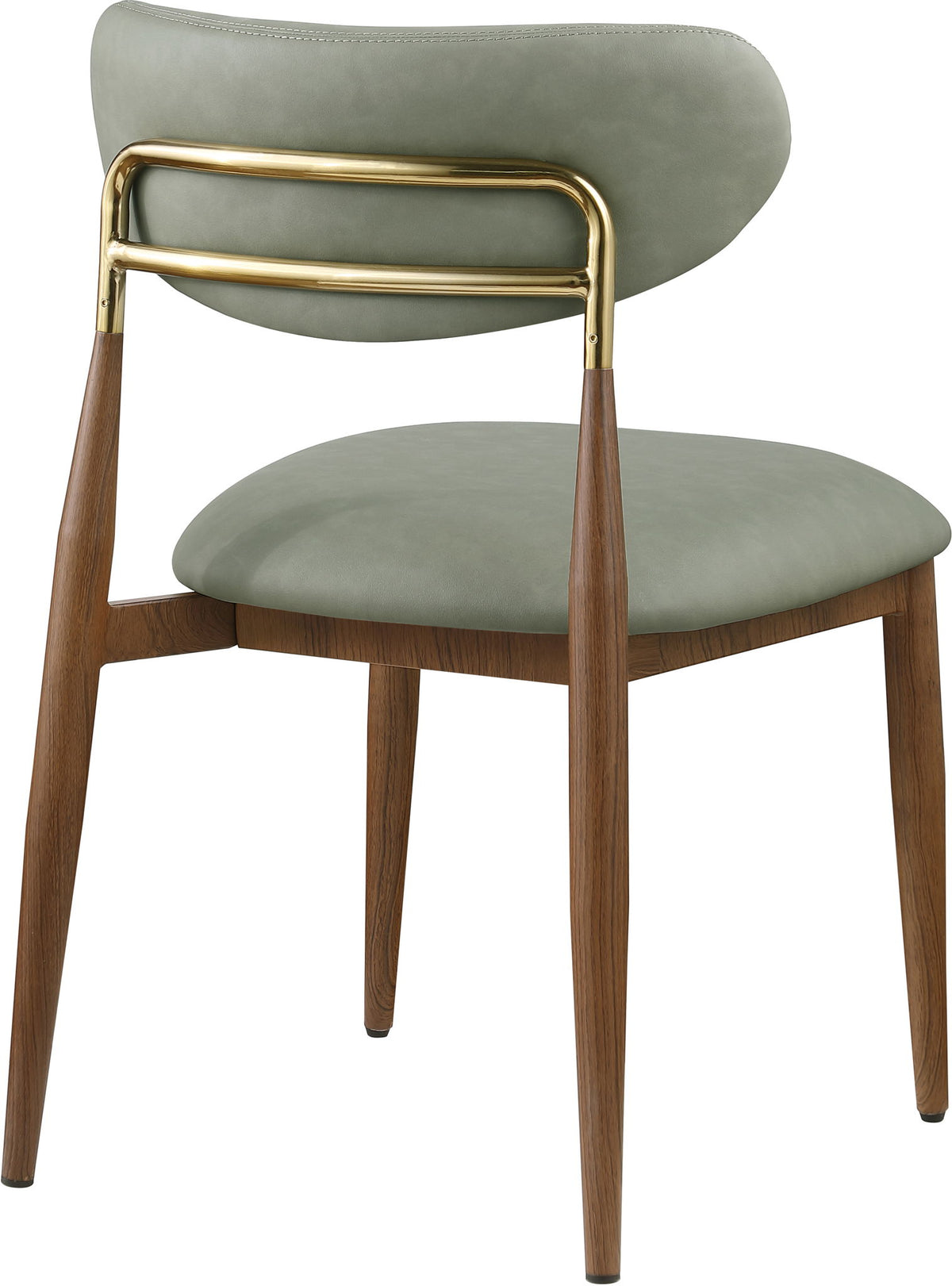 Ronda - Vegan Leather Upholstered Dining Side Chair - Walnut Legs