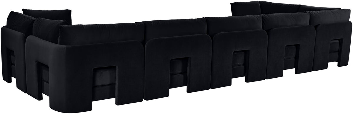 Hammond - Velvet Performance Fabric Upholstered 7 Piece U-Shaped Sectional