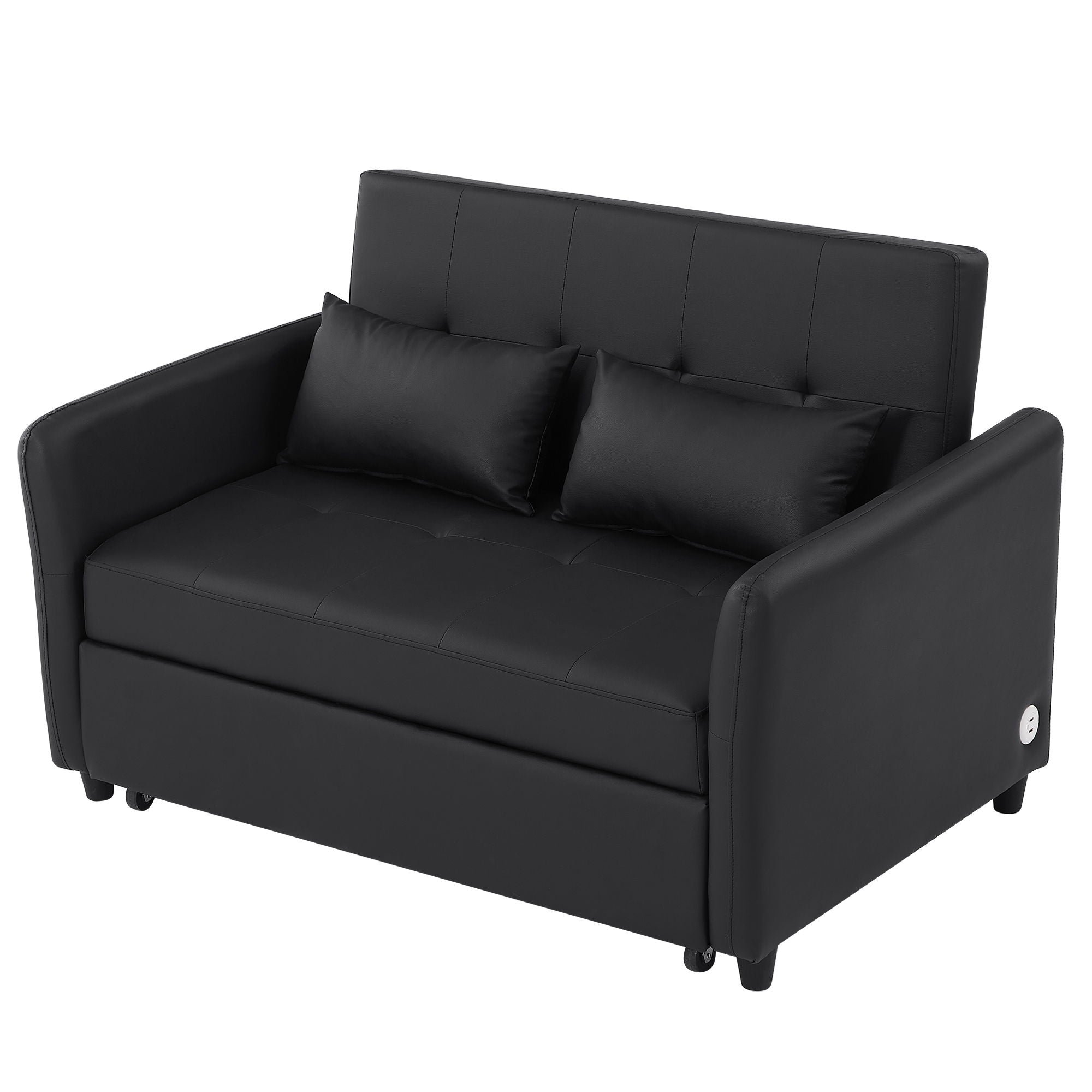 Convertible Sleeper Sofa Bed With 3 USB Ports