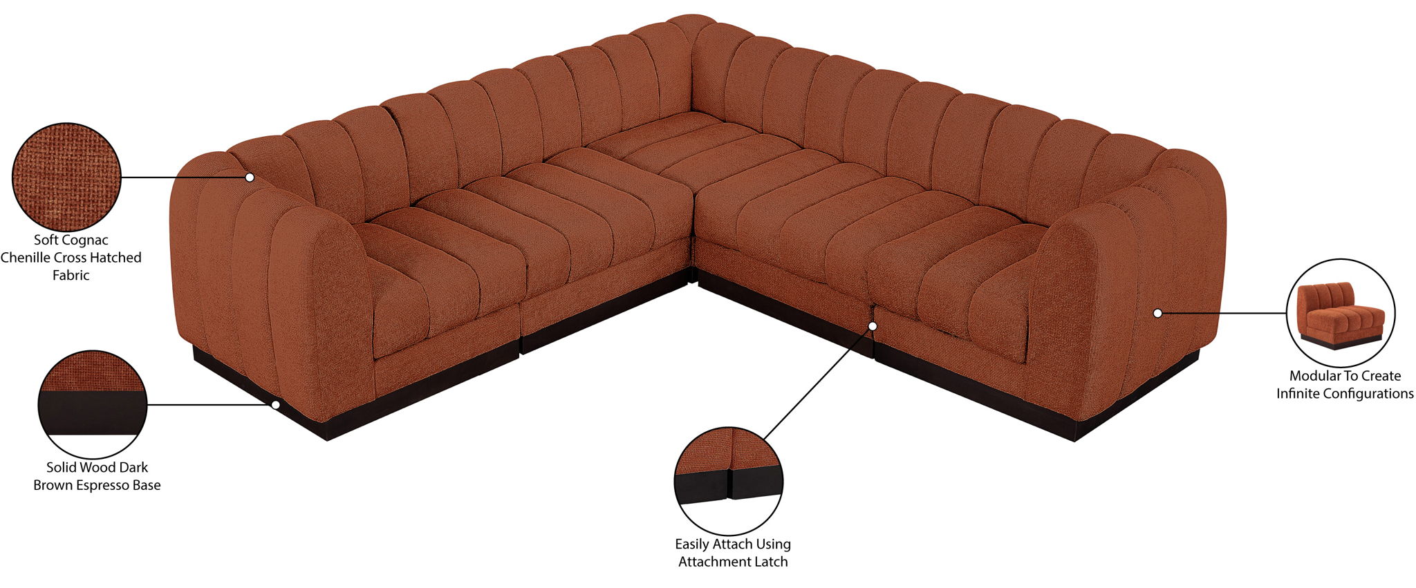 Quinn - 5 Piece Modular Sectional