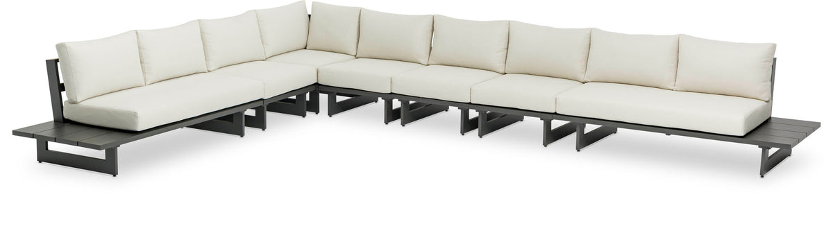 Maldives - 7 Piece Water Resistant Outdoor Patio Modular Sectional With Gray Base