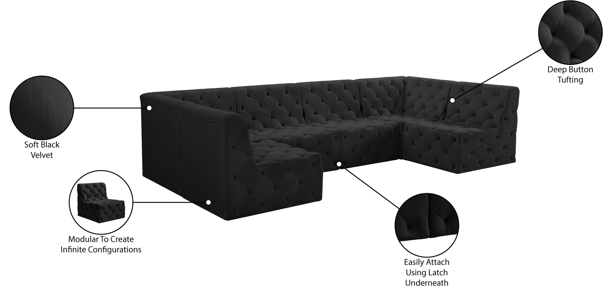 Tuft - 6 Piece Modular Sectional