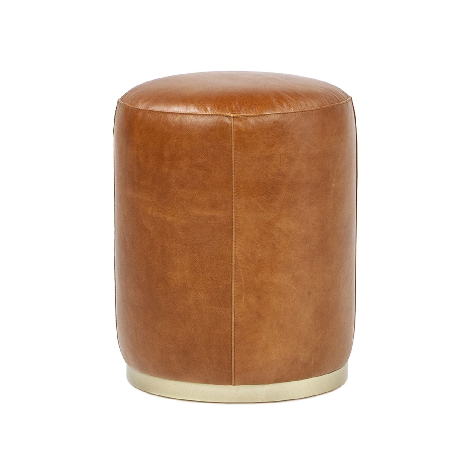 Nico - Round Ottoman Stool - Brown