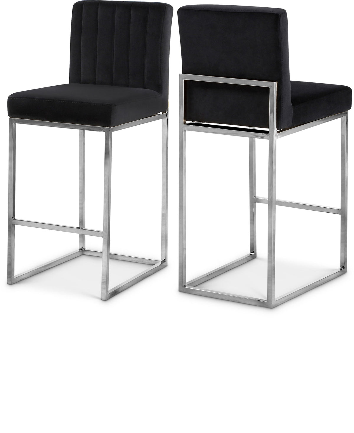 Giselle - Stool with Chrome Legs