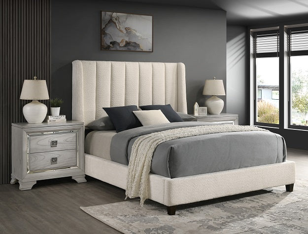 Agnes Bedroom Set Boucle White