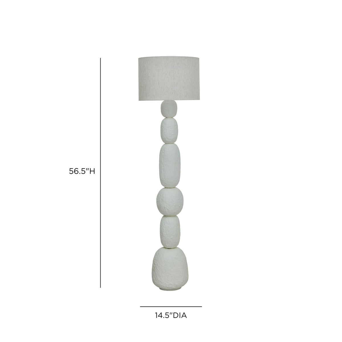Pebble - Papier Mache Lamp