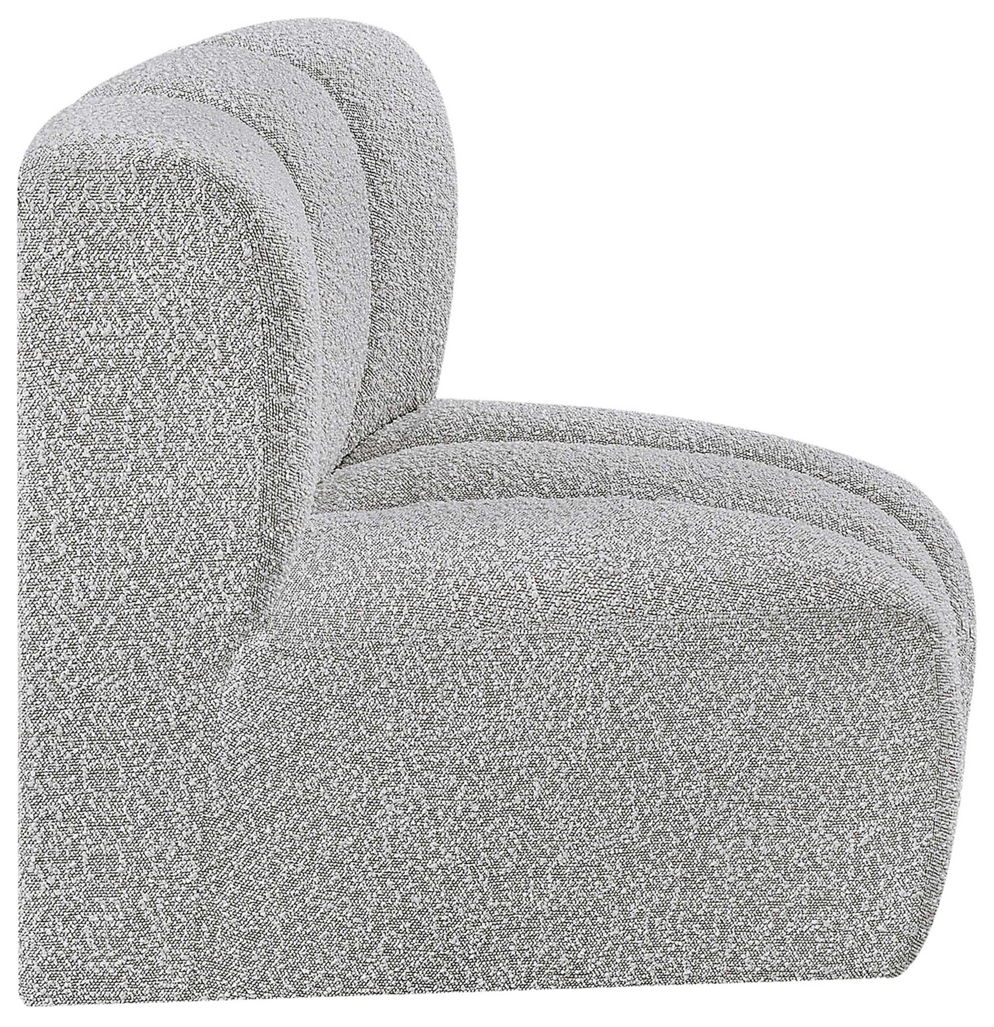 Arc - Boucle Fabric Curved Corner Chair