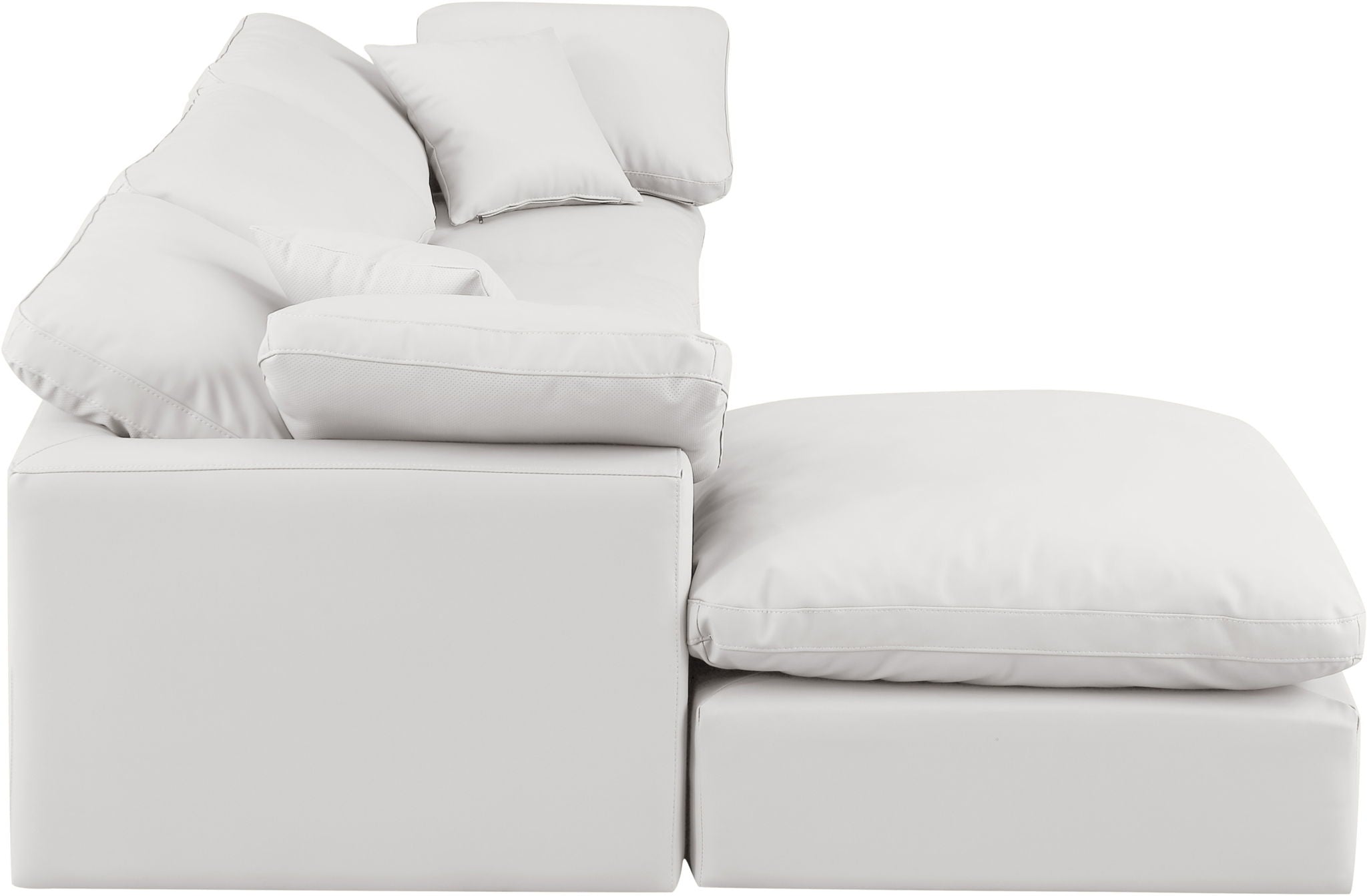 Indulge - Faux Leather 4 Piece Modular Sectional With Chaise