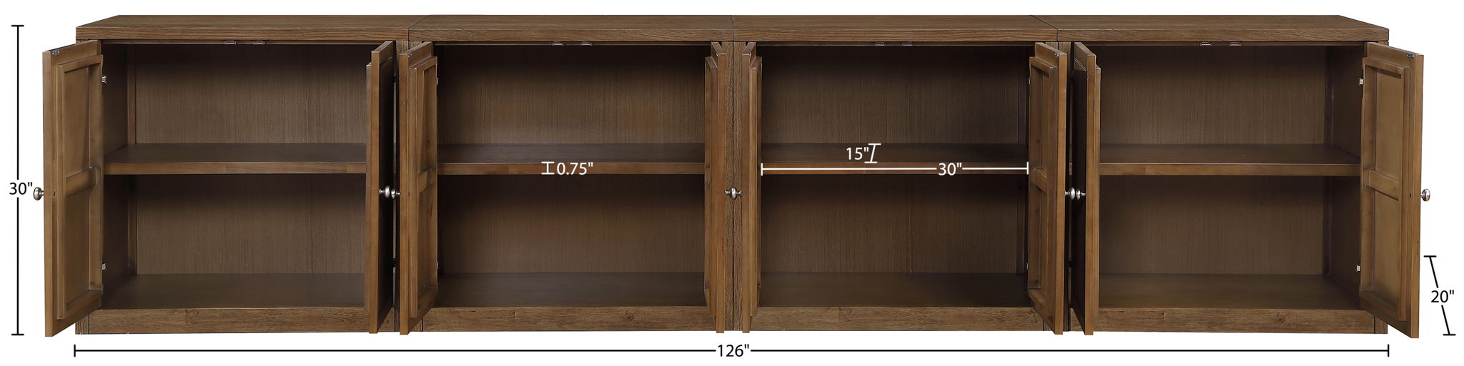 Vero - Solid Wood And Oak Venee Sideboard/Buffet