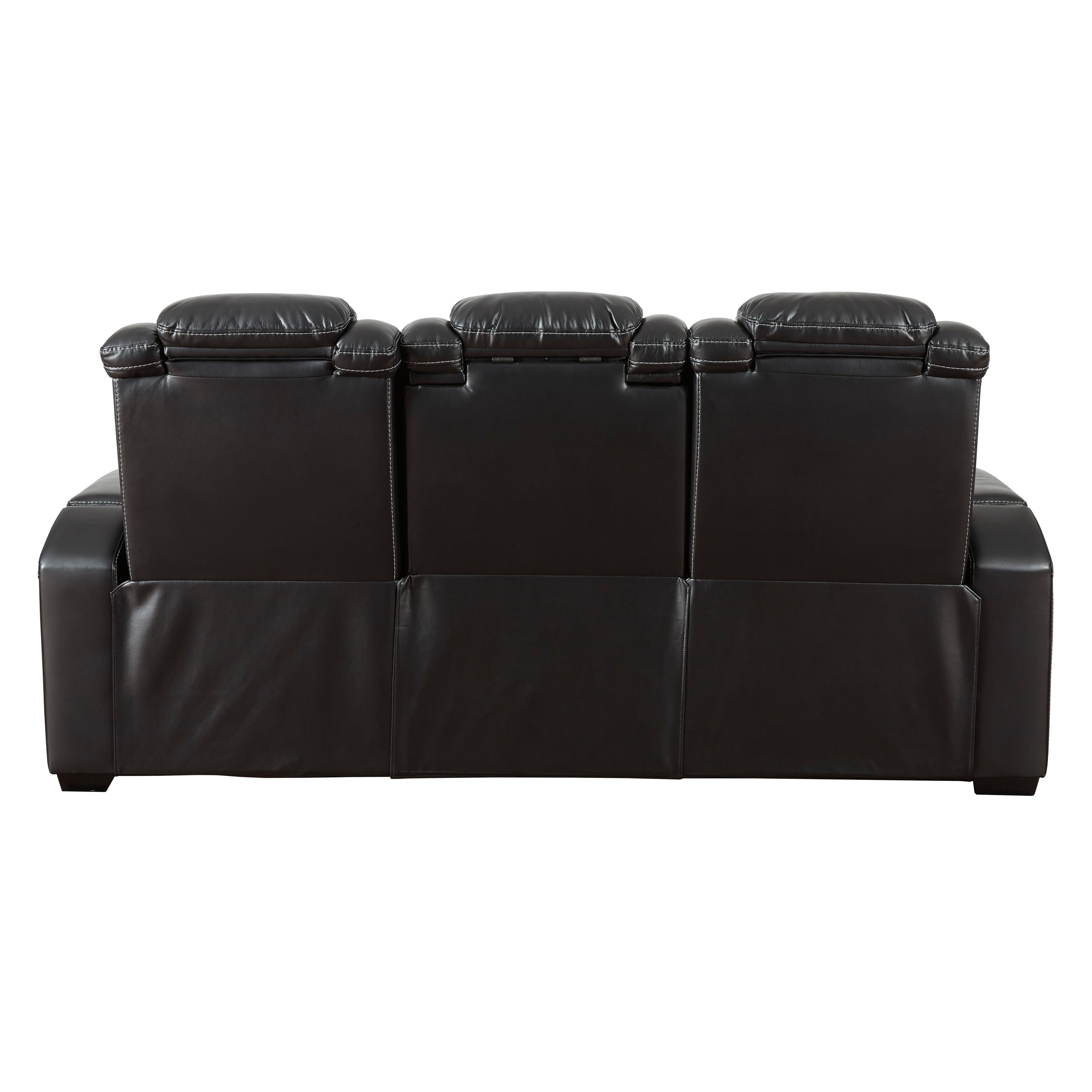 Signature Design by Ashley Party Time Power Reclining Leather Look Sofa 3700315 IMAGE 3