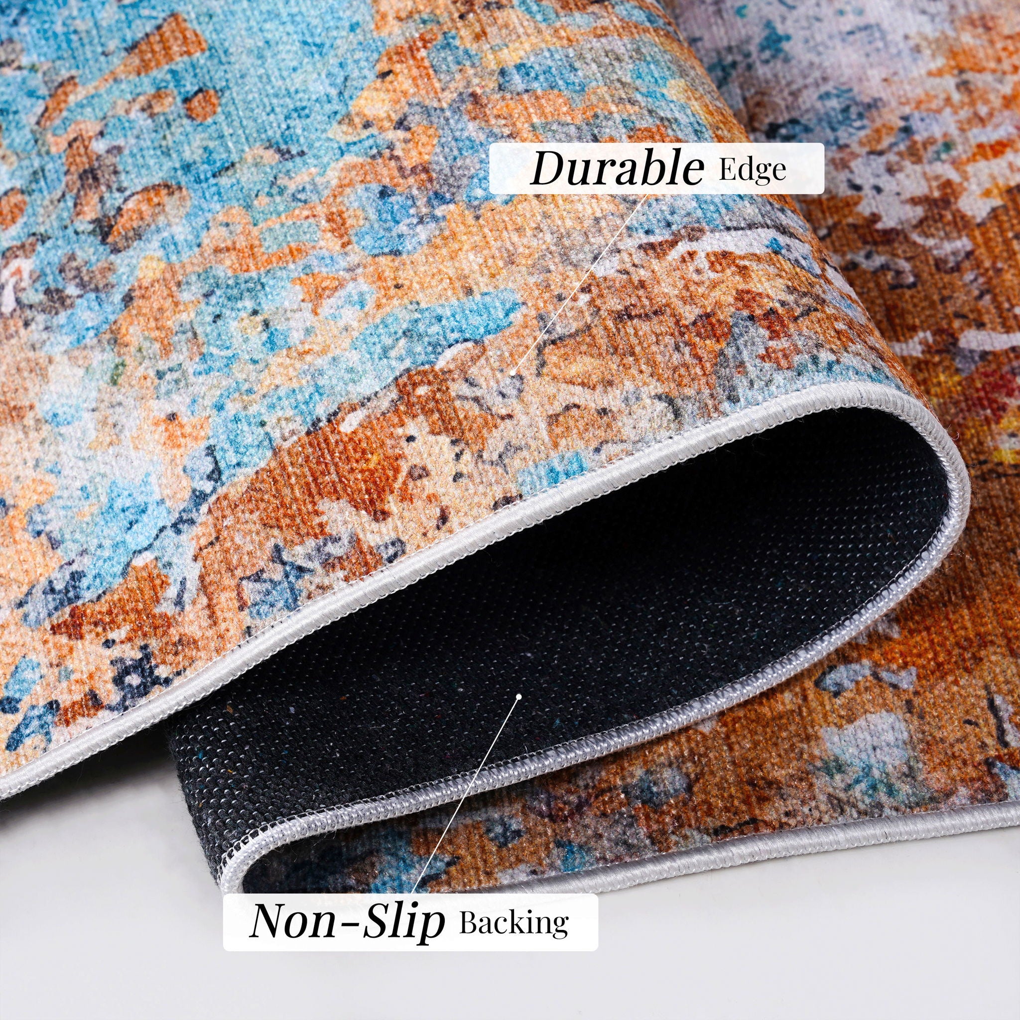 Maval - 6' X 9' Washable Area Rug - Multi