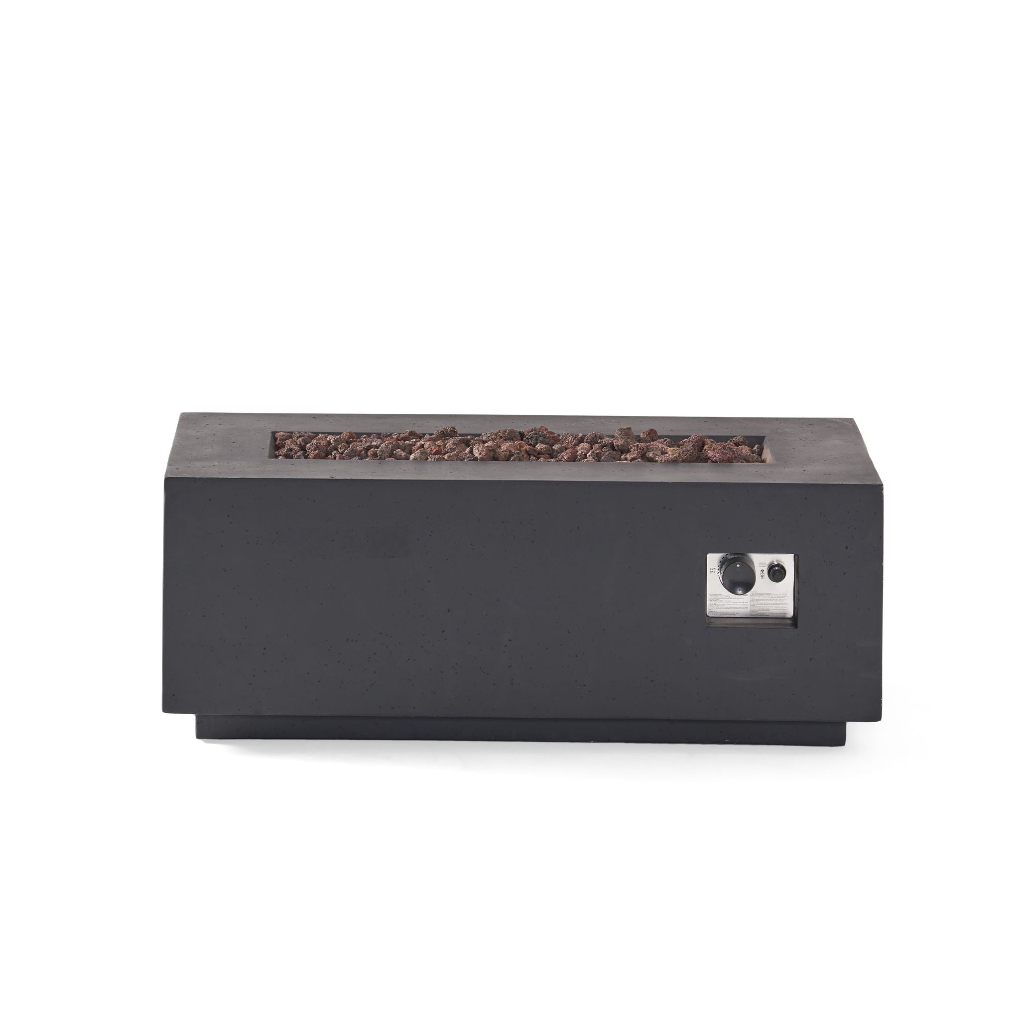 Contemporary Outdoor 40, 000 Btu Propane Fire Pit - Dark Gray