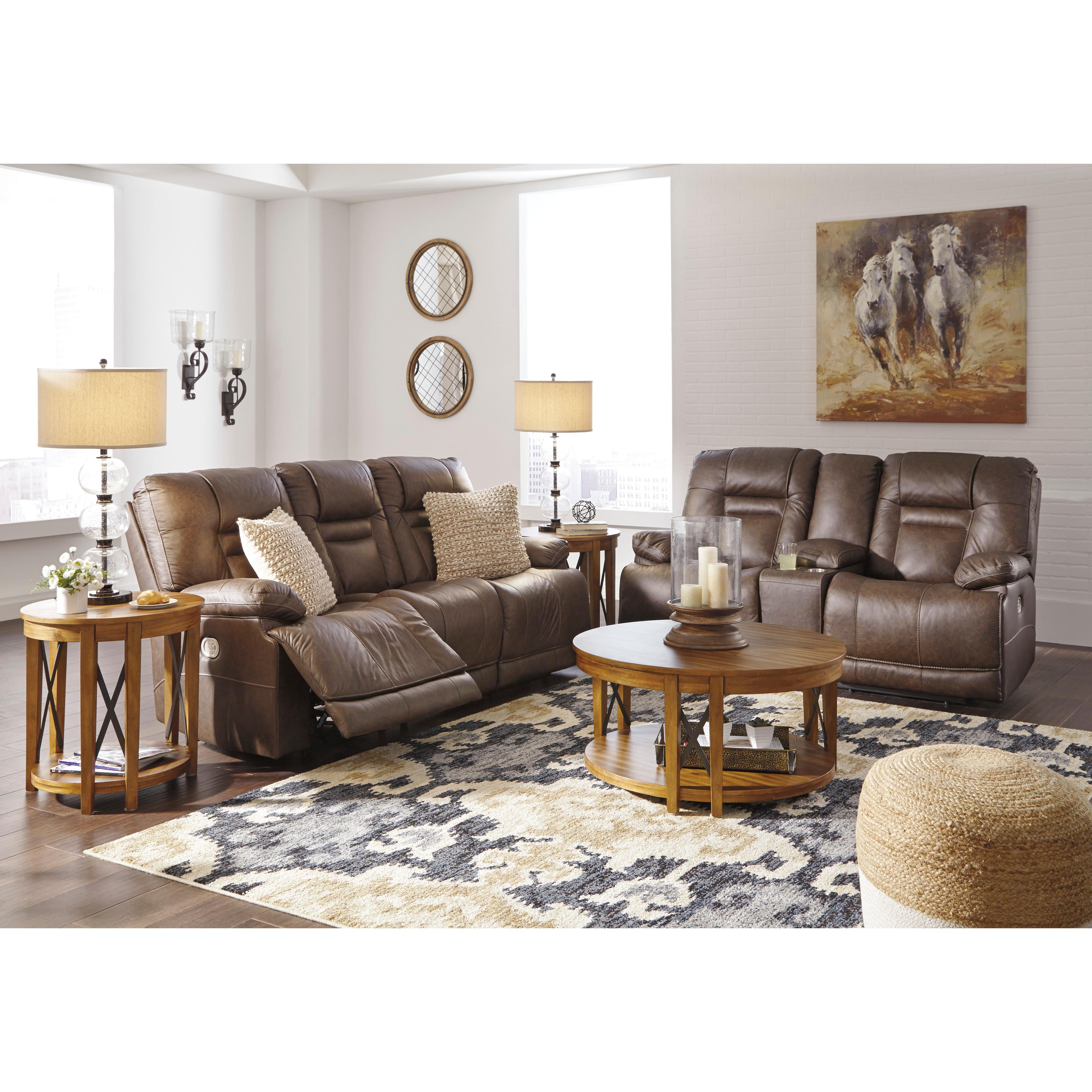Signature Design by Ashley Wurstrow Power Reclining Leather Match Loveseat U5460318 IMAGE 13