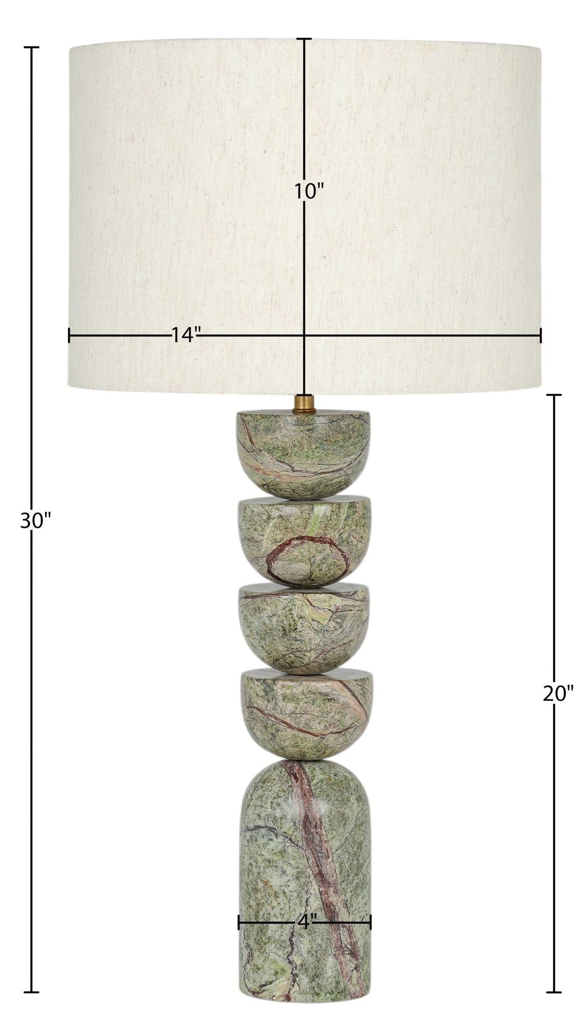 Opus - Linen Textured Fabric And Brass Table Lamp