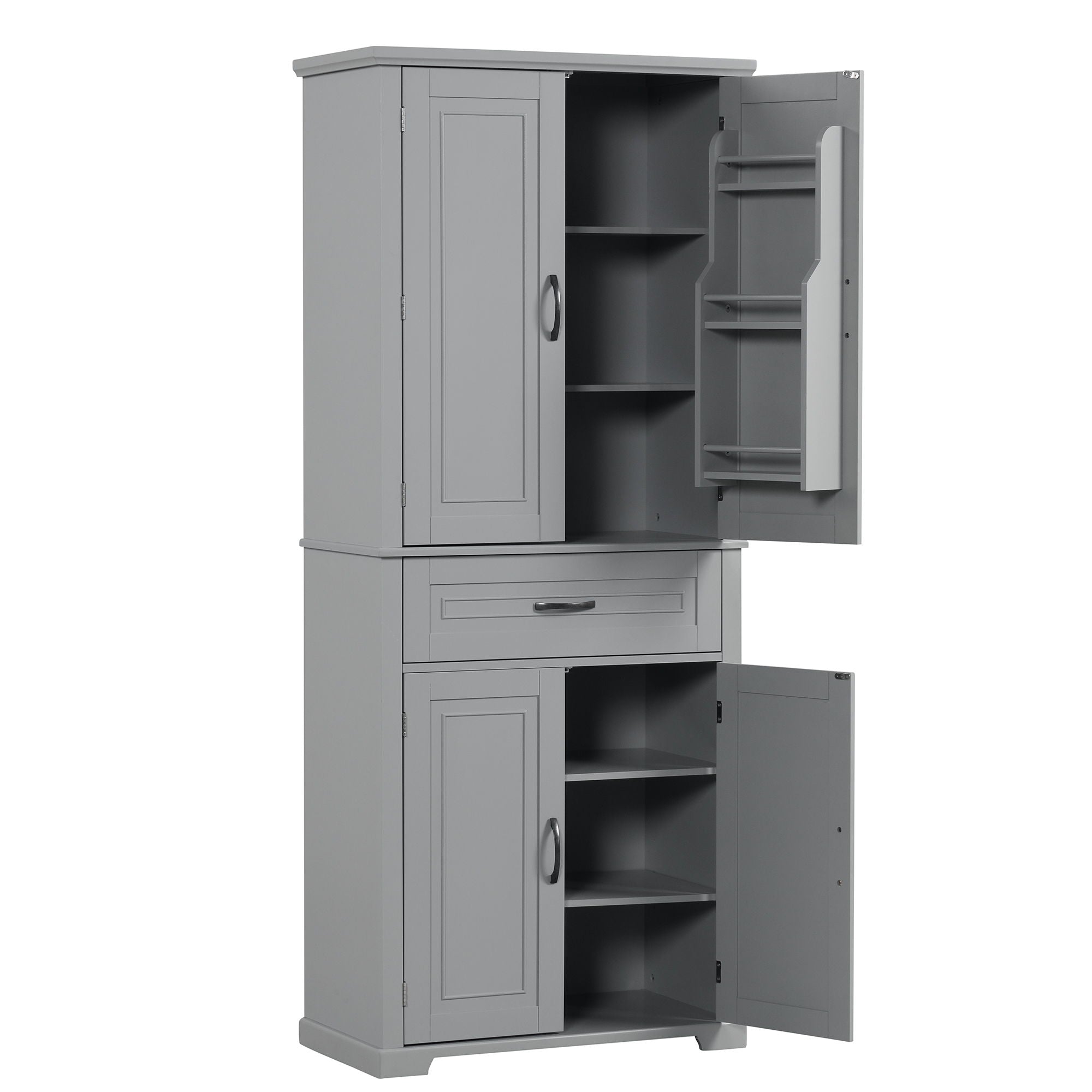 Bathroom Storage Cabinet With Doors And Drawer, Adjustable Shelf
