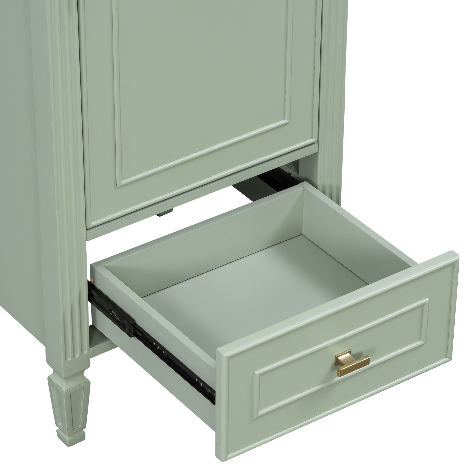Bathroom Vanity & Sink, Freestanding Storage Cabinet, Soft Close Drawers & Doors - Green