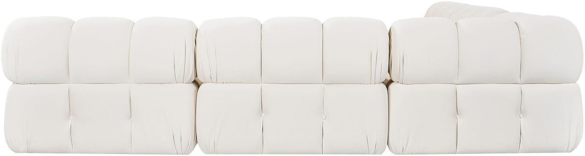 Orin - Velvet Fabric 5 Piece Modular Sectional