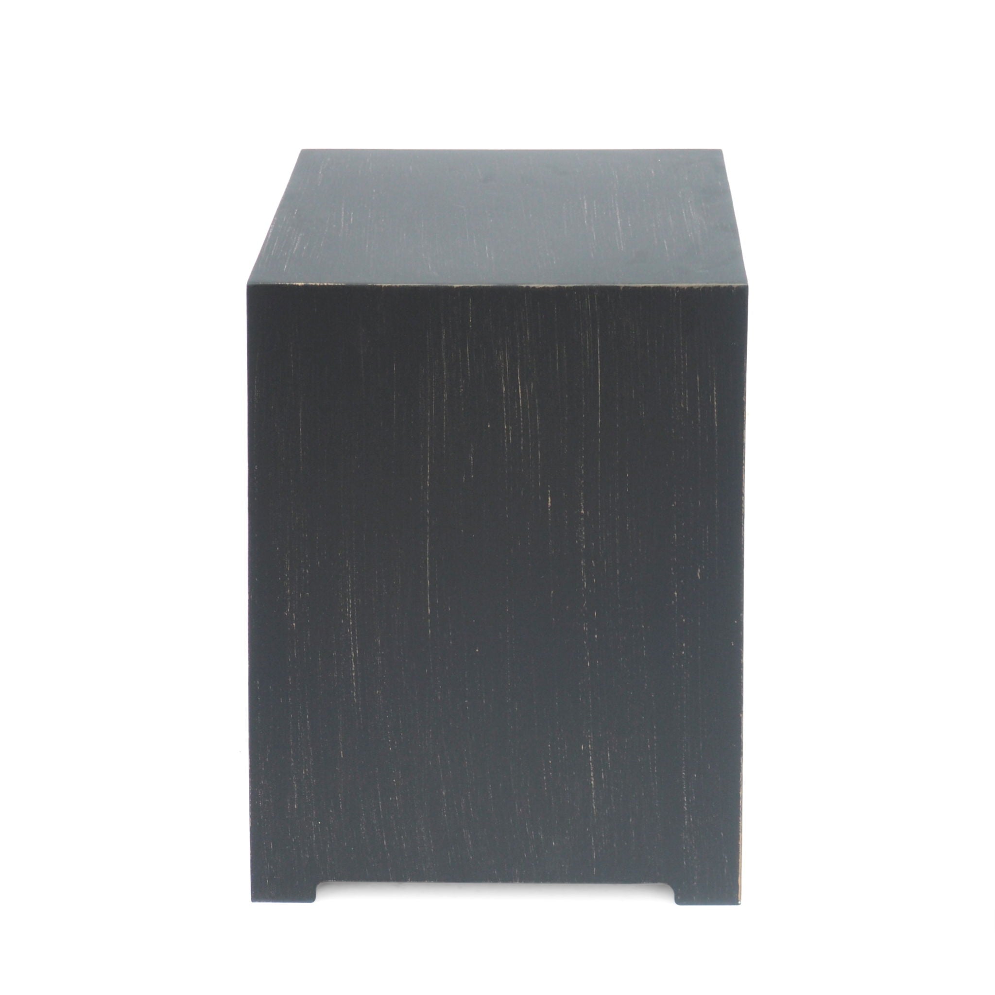 Modern Iron Tank Holder Side Table With Powder Coated Frame - Brown / Gold