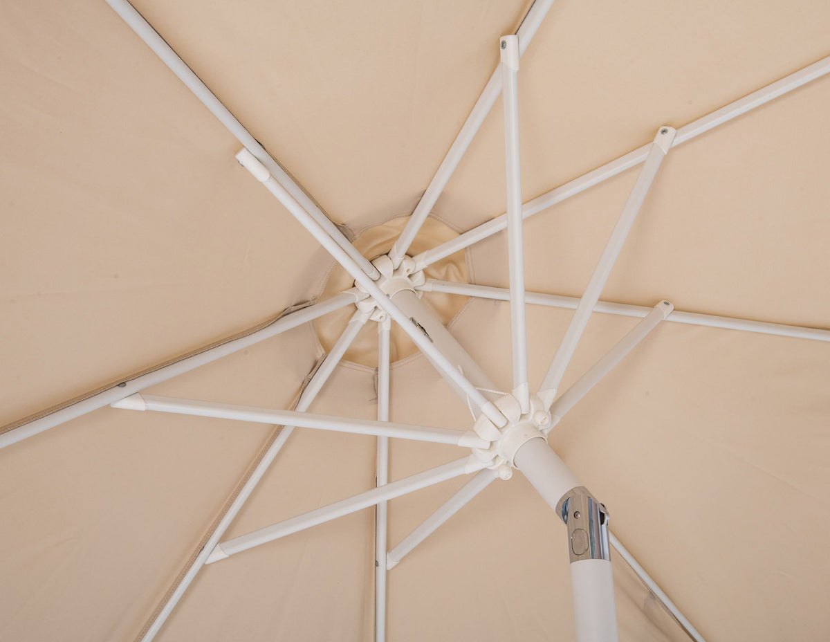 Amalfi - Patio Umbrella - Light Brown Base / White Pole