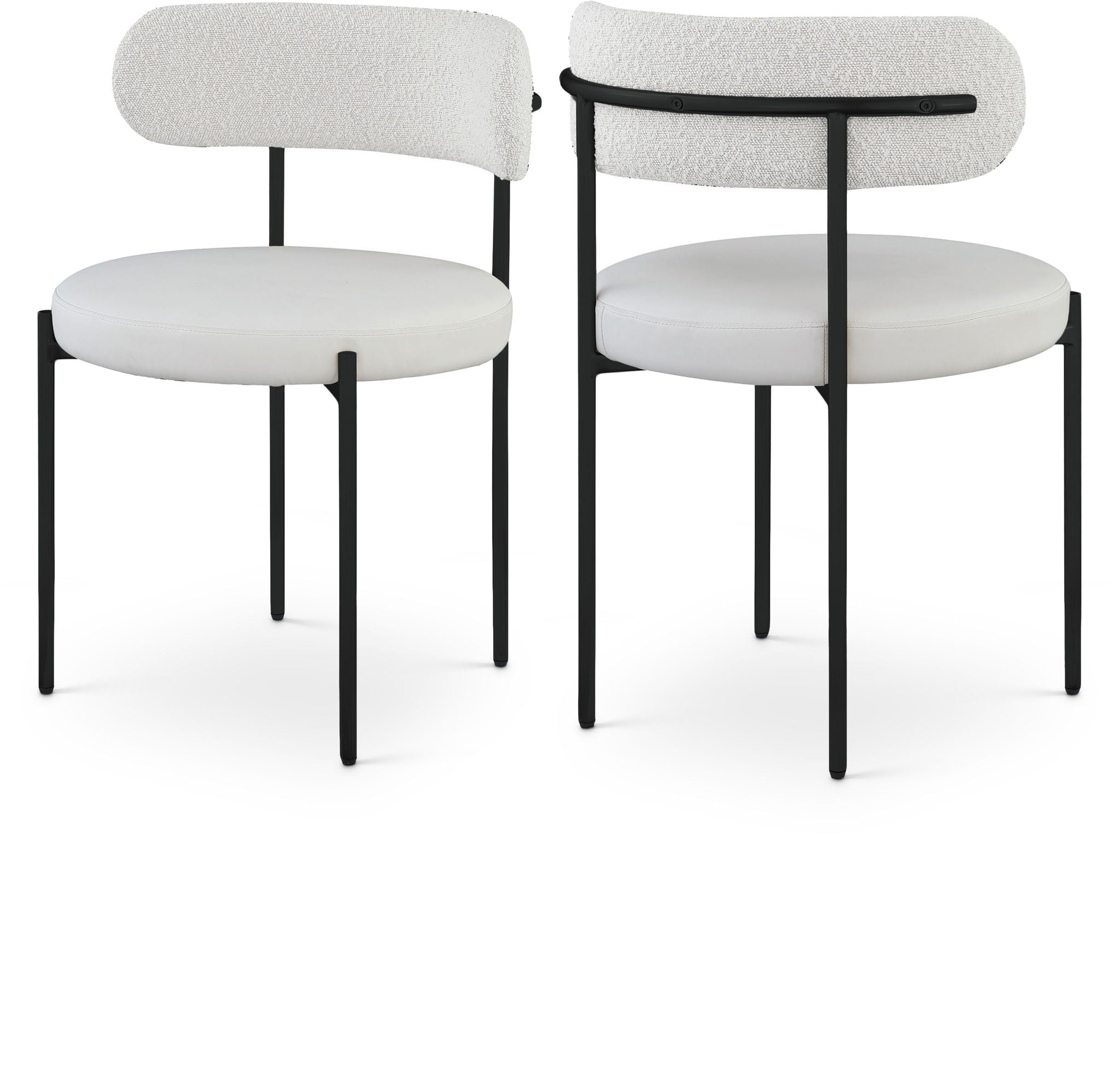 Beacon - Faux Leather Dining Chair With Black Legs (Set of 2)