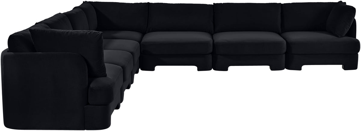 Hammond - Velvet Performance Fabric Upholstered 7 Piece Corner Sectional