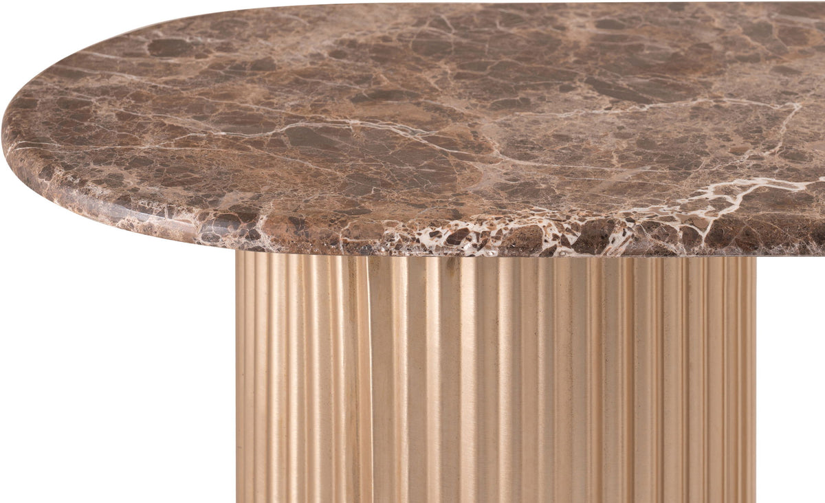 Cindra - Genuine Marble Top And Iron Base Console Table