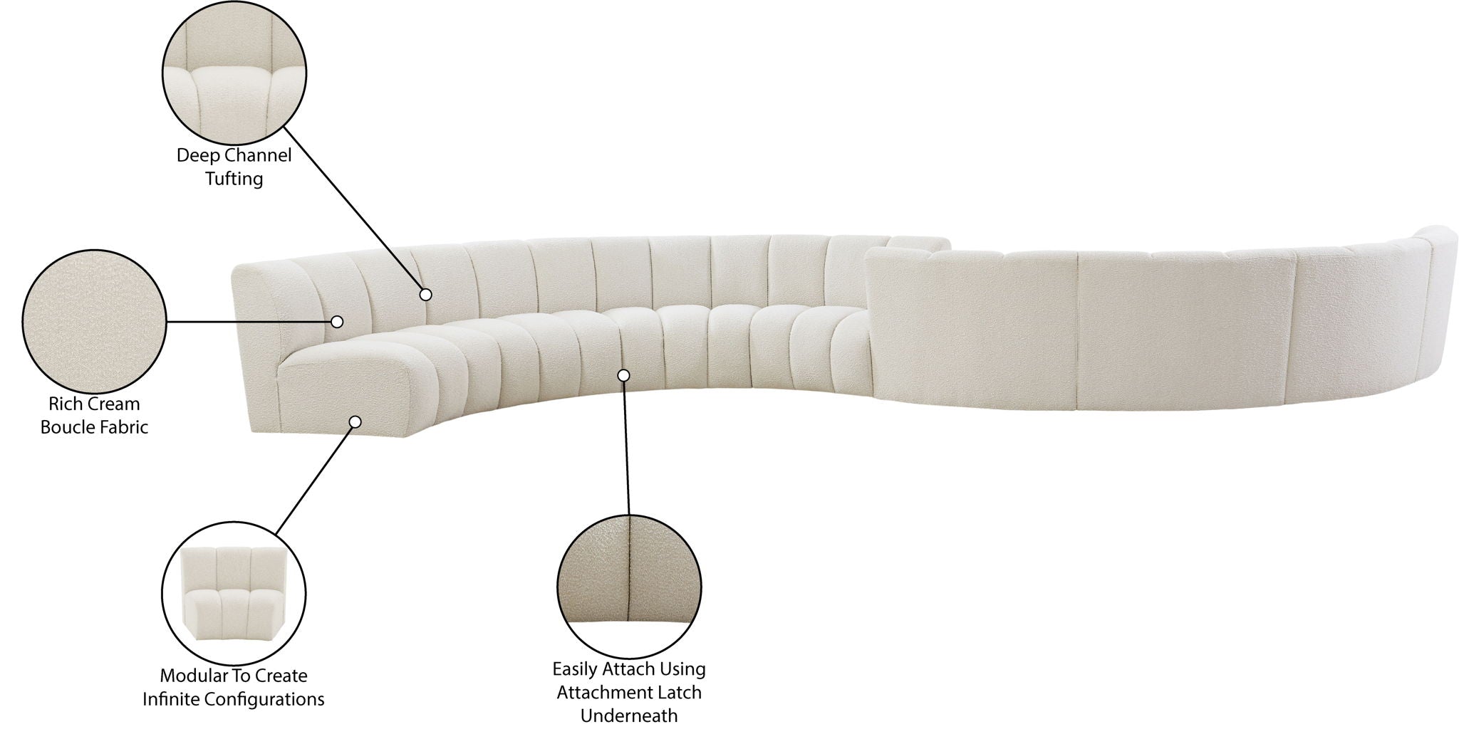 Infinity - 8 Piece Boucle Modular Sectional
