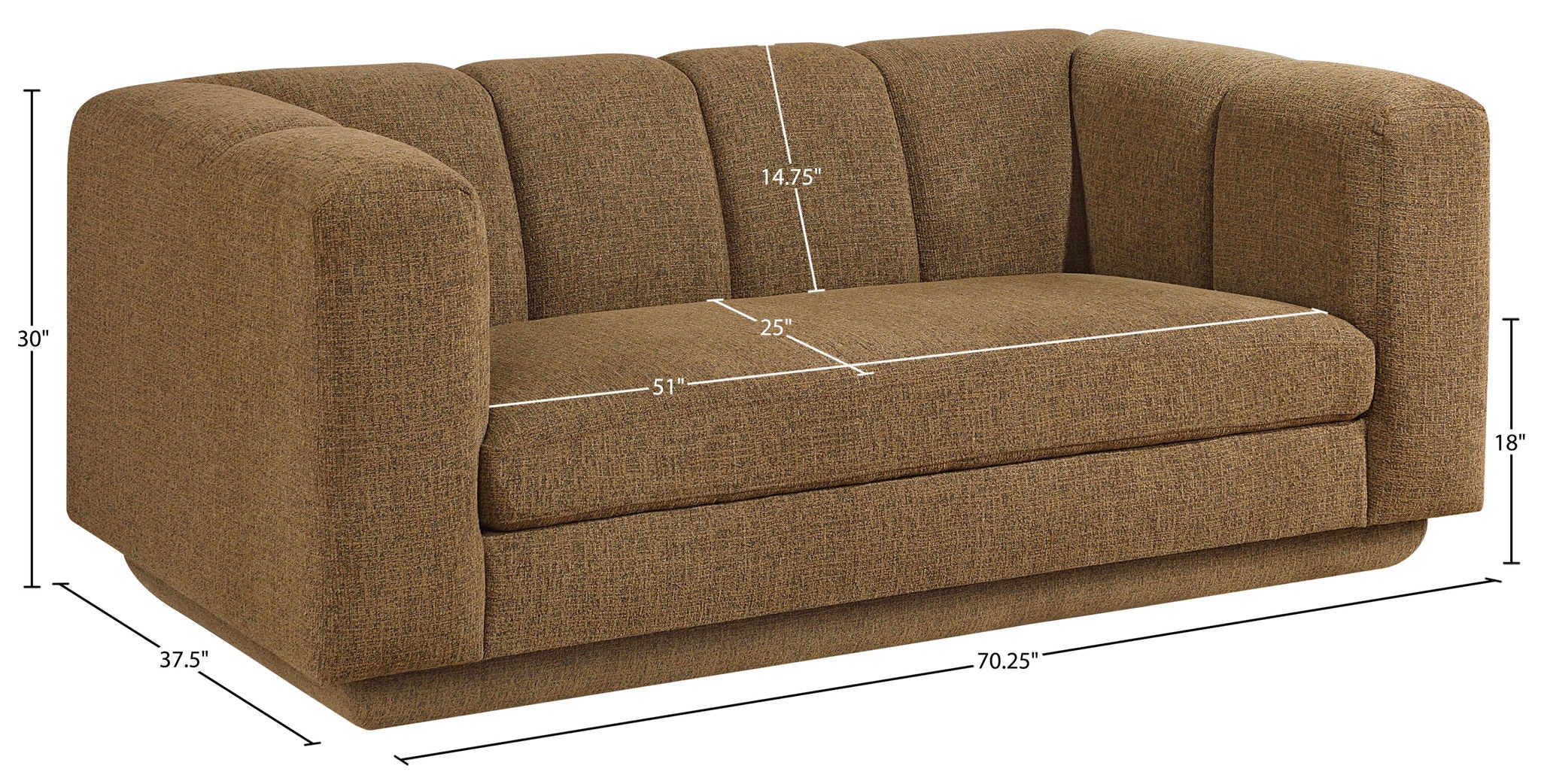 Modari - Fabric Upholstered Loveseat