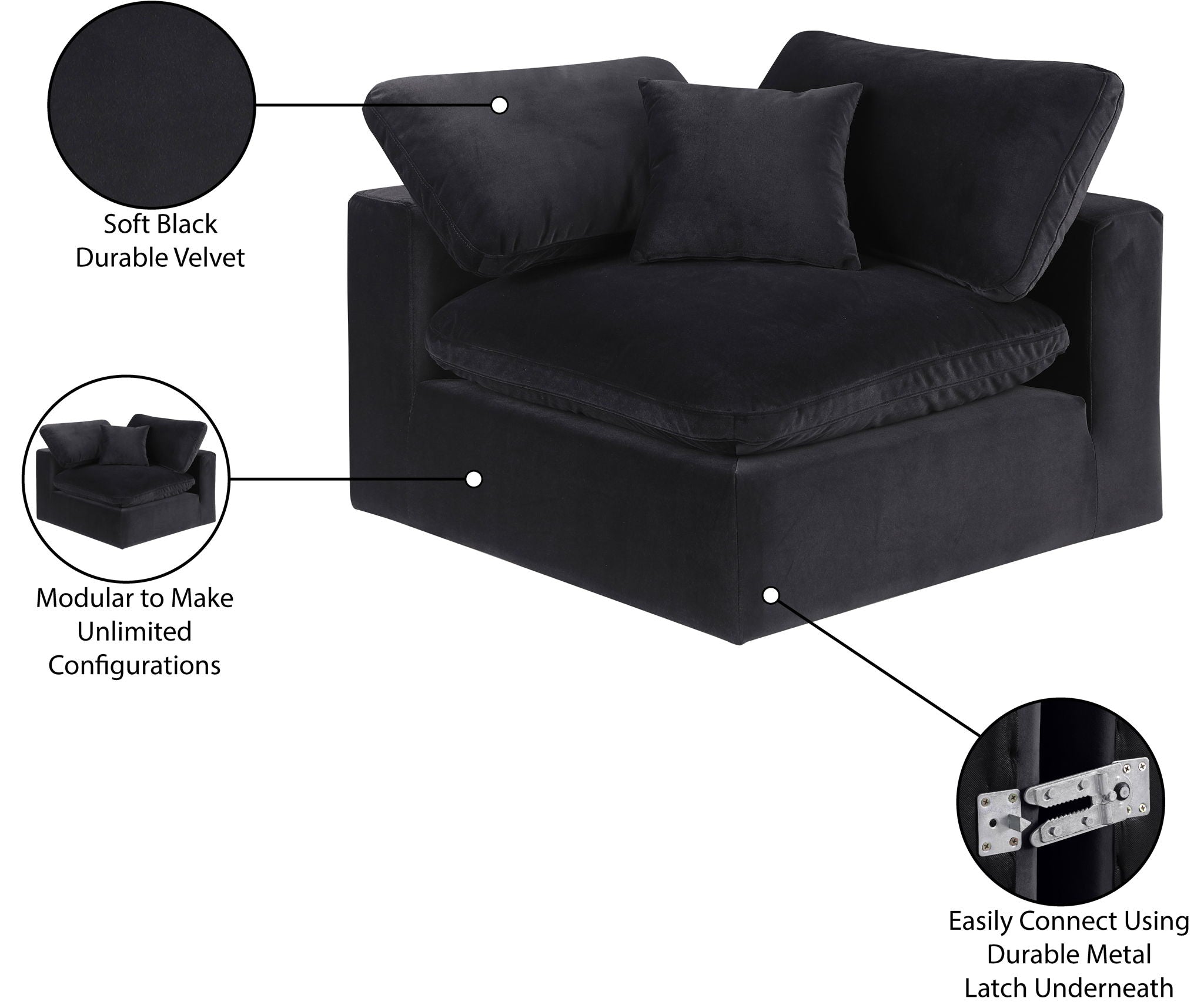 Comfy - Velvet Corner Chair