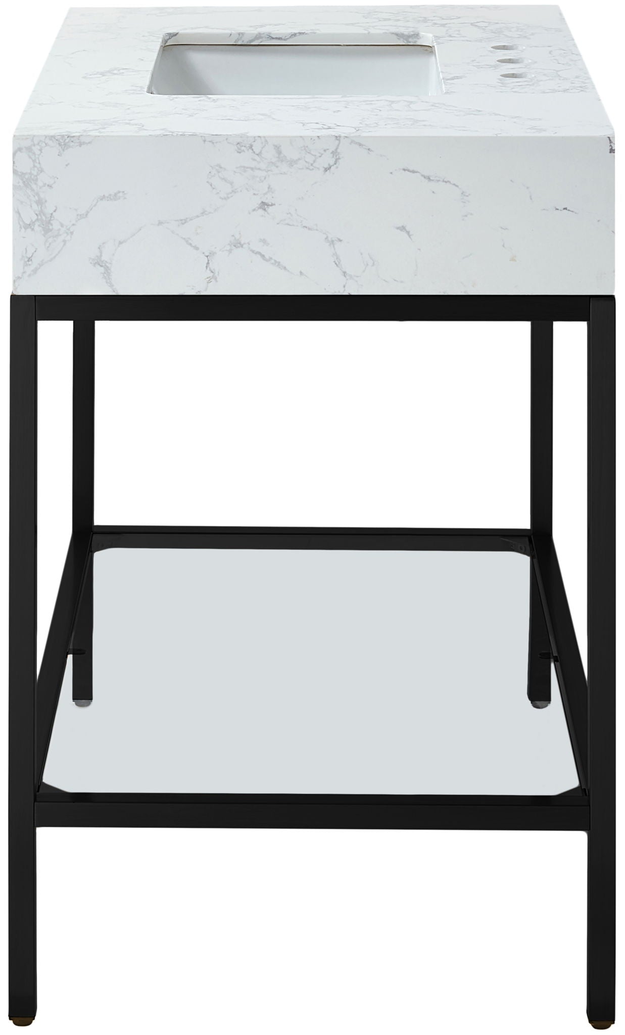 Marmo - Engineered Marble Bathroom Vanity With Black Base