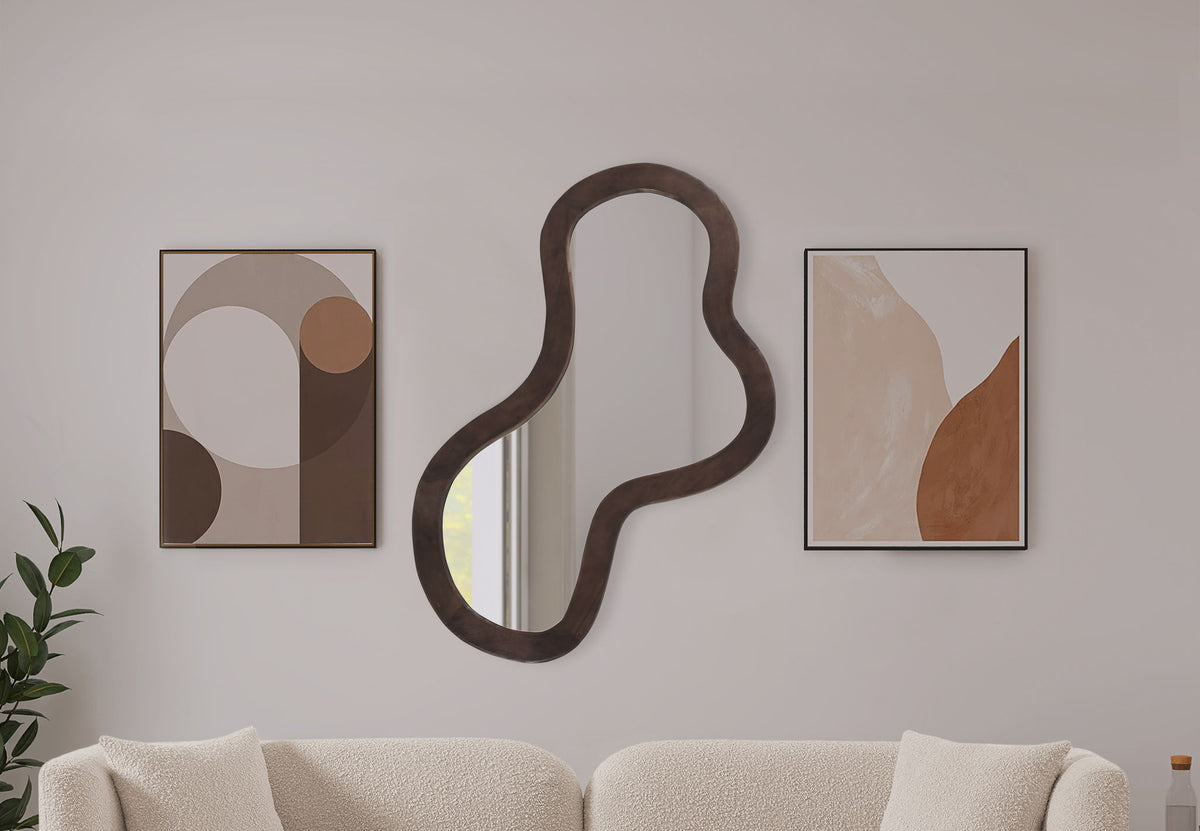 Oblique - Mirror - Wood