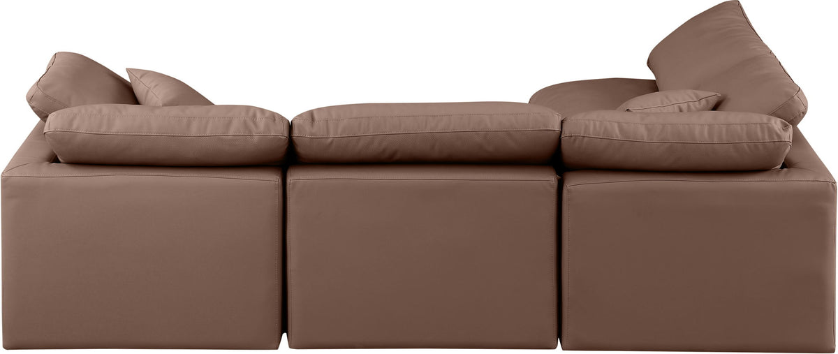 Indulge - Faux Leather 4 Piece Modular Sectional