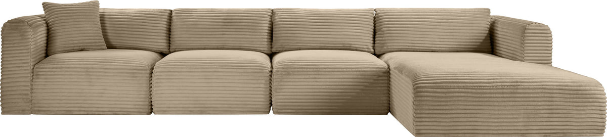 Shaggy - Fabric 4 Piece Modular Sectional