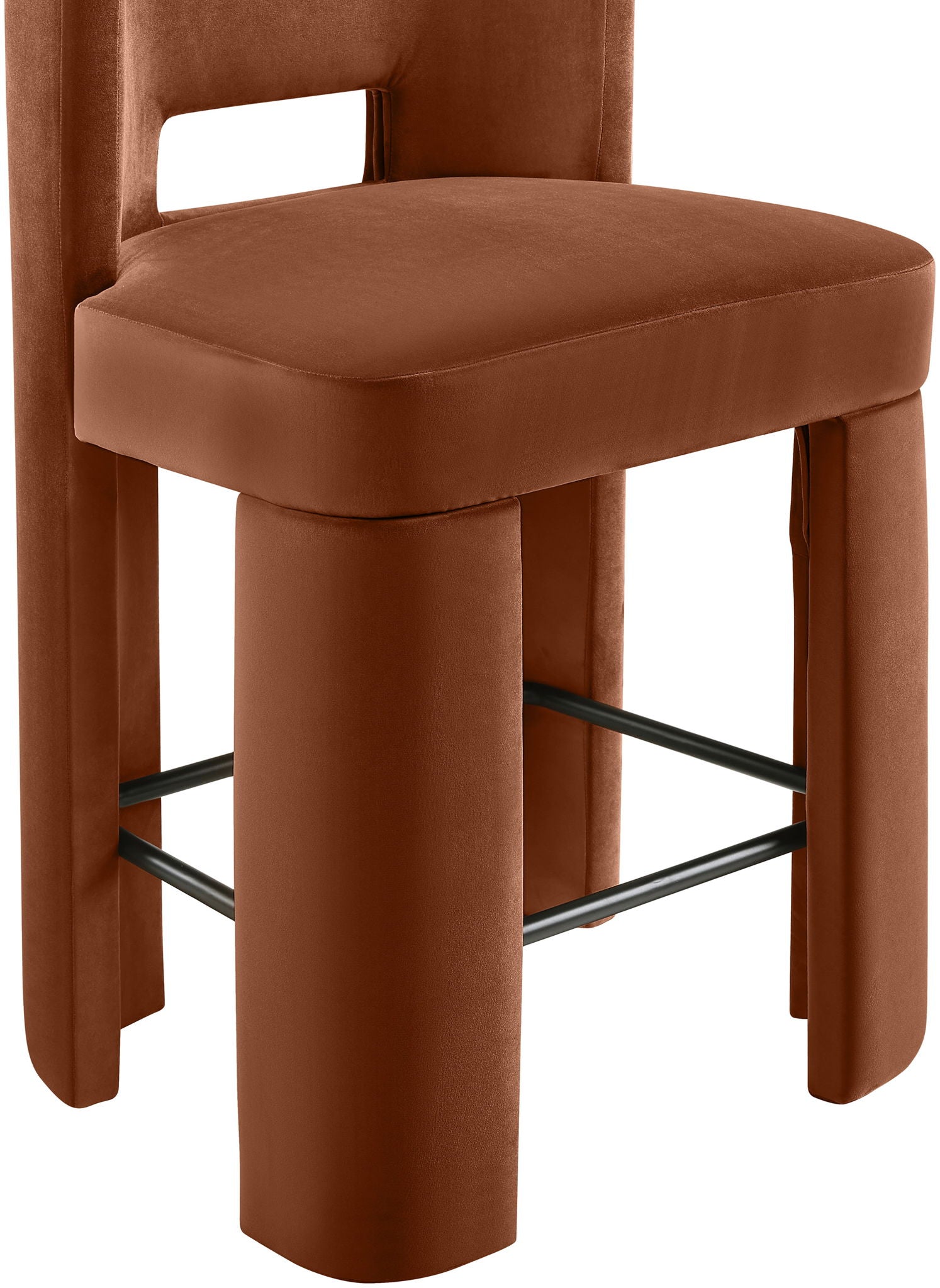 Zuno - Velvet Performance Fabric Upholstered Counter Stool (Set of 2)