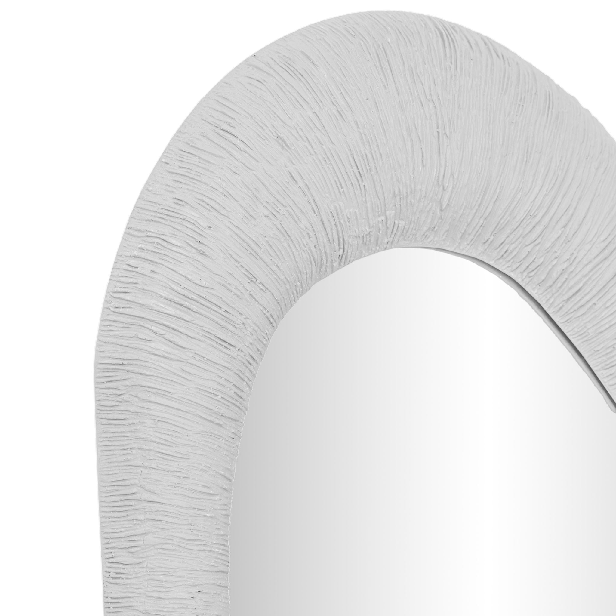 Orpheus - 20" x 59" Ribbed Floor Mirror - Faux Stone